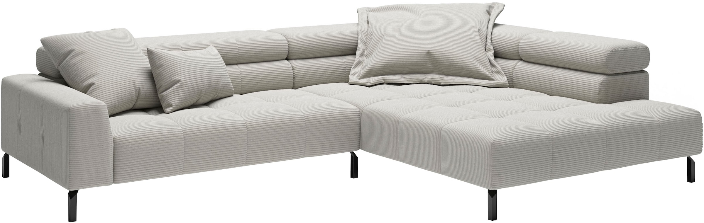 Places of Style Ecksofa »Cleveland, L-Form, incl. Kopfteilverstellung, Breite 311 cm«, wahlweise elektrischer Sitzvorzug