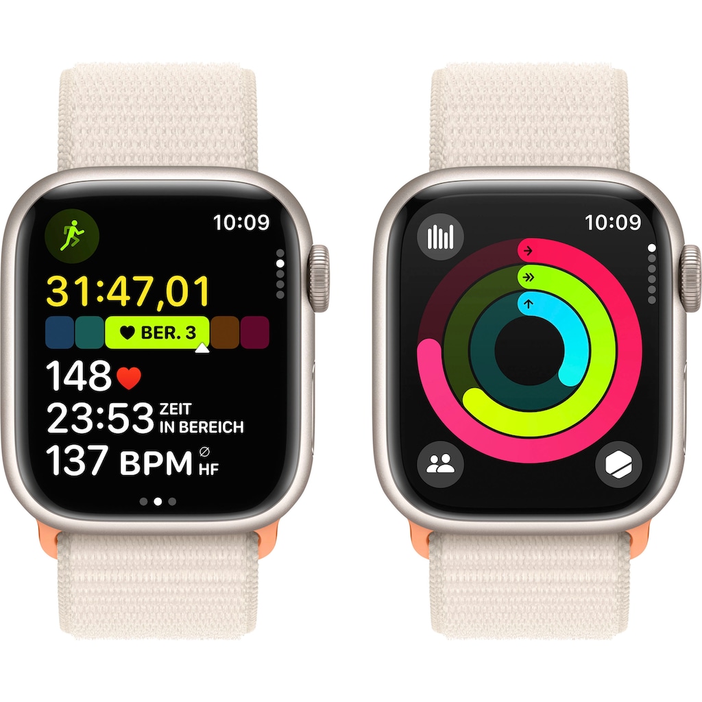 Apple Smartwatch »Watch Series 9 GPS + Cellular 41mm Aluminium«, (Watch OS 10)