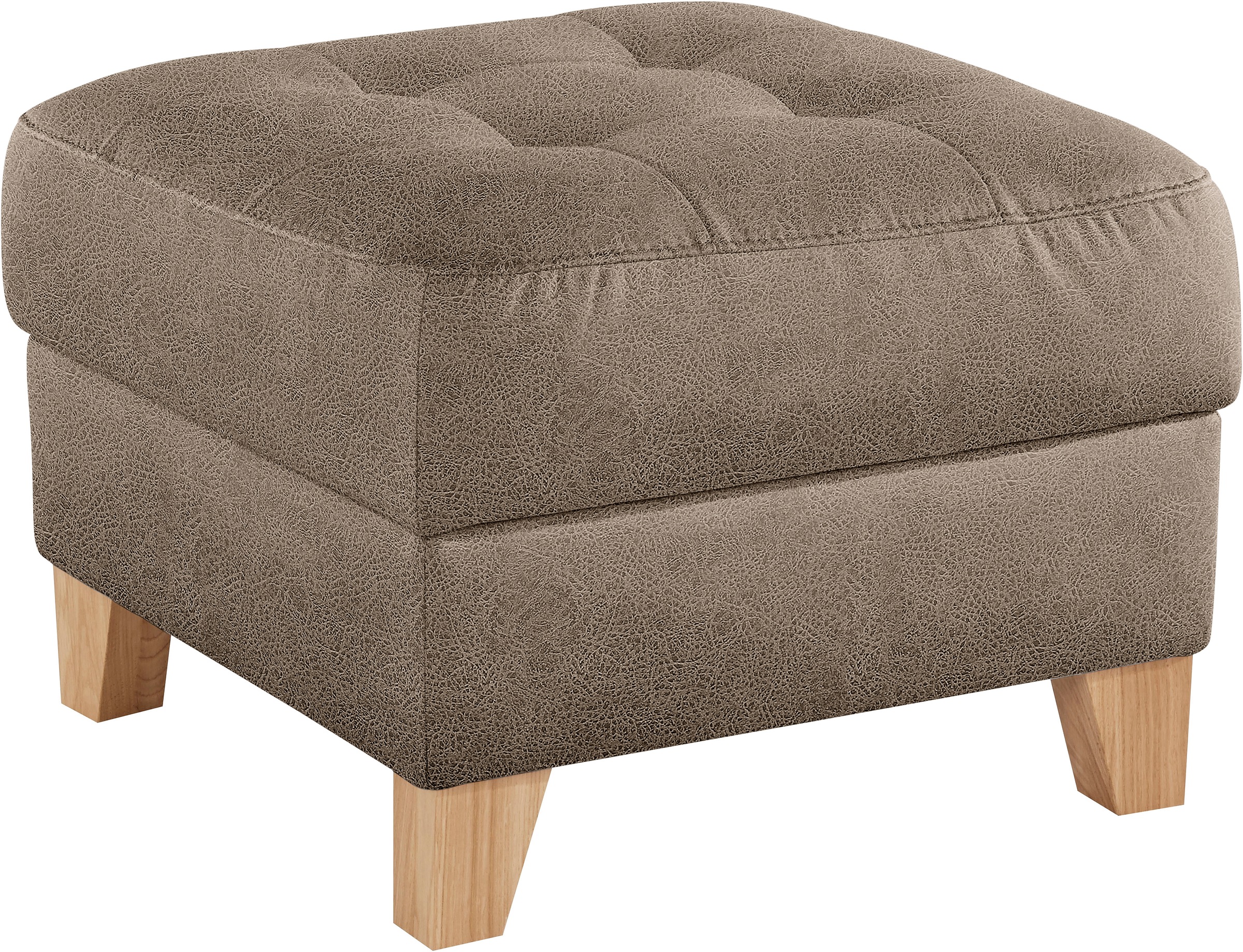 exxpo - sofa fashion Hocker »Elio bequemer Sitzkomfort und aufwendiger Detailverarbeitung«, mit Staufach unter der Sitzfläche