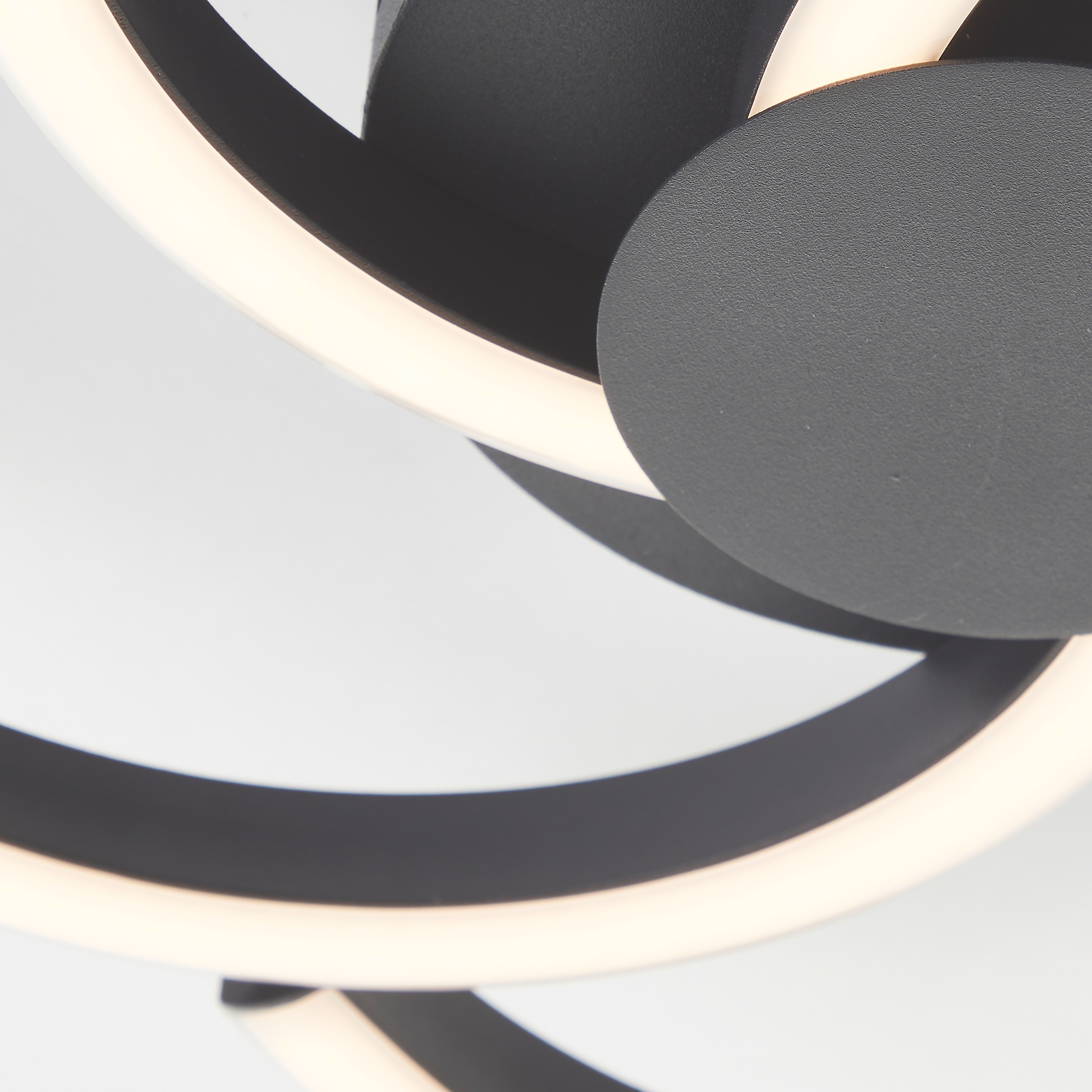 Brilliant LED Deckenleuchte »Fico« 1 Stk. Warmweiß Ø 34 cm, 2300 lm, 3000 K, Aluminium, schwarz