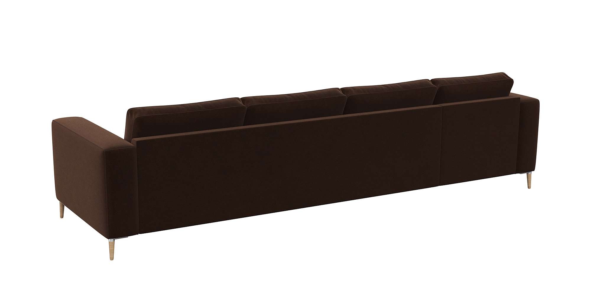FLEXLUX Ecksofa »Fiore, super bequem durch hochwertigen Sitzaufbau mit Kaltschaum«, breite Armlehnen, Füße Alu+ Eiche, L-Form