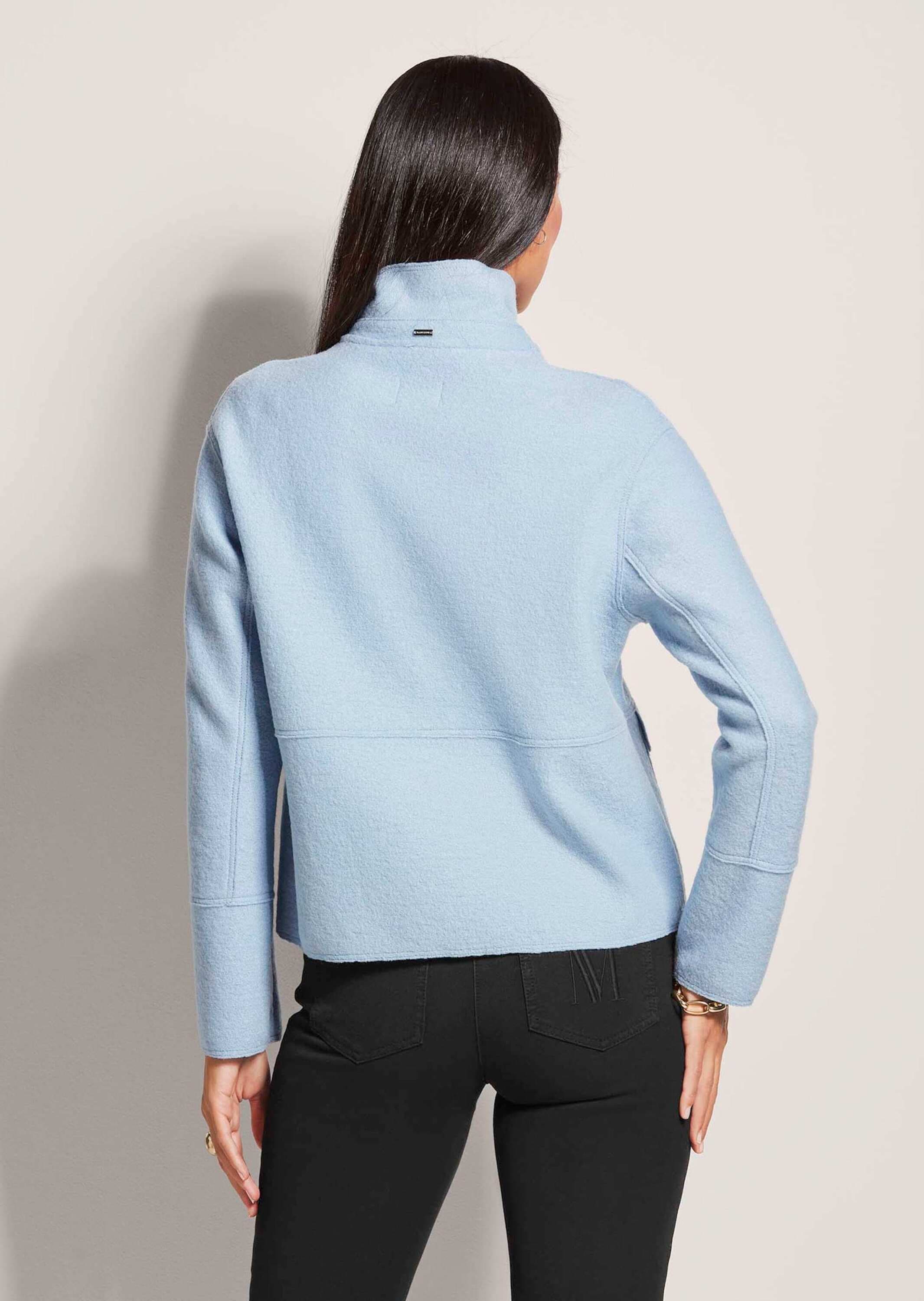 MADELEINE Kurzblazer »Kurzblazer Wollblazer mit Klappkragen und Pattentaschen« Wollblazer in Leichtverarbeitung, gekochte Wolle
