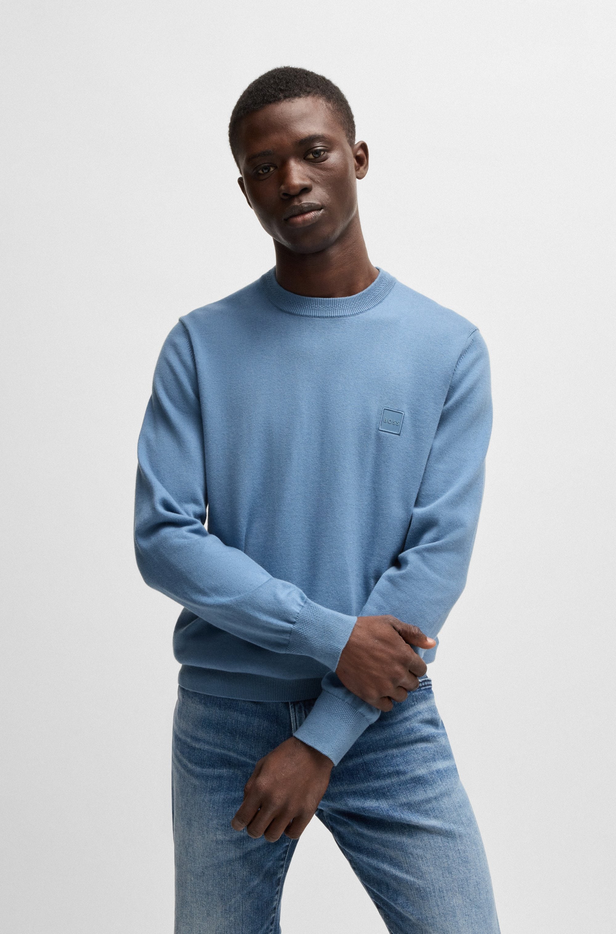 BOSS ORANGE Strickpullover »Kanovano«, mit Rundhalsausschnitt