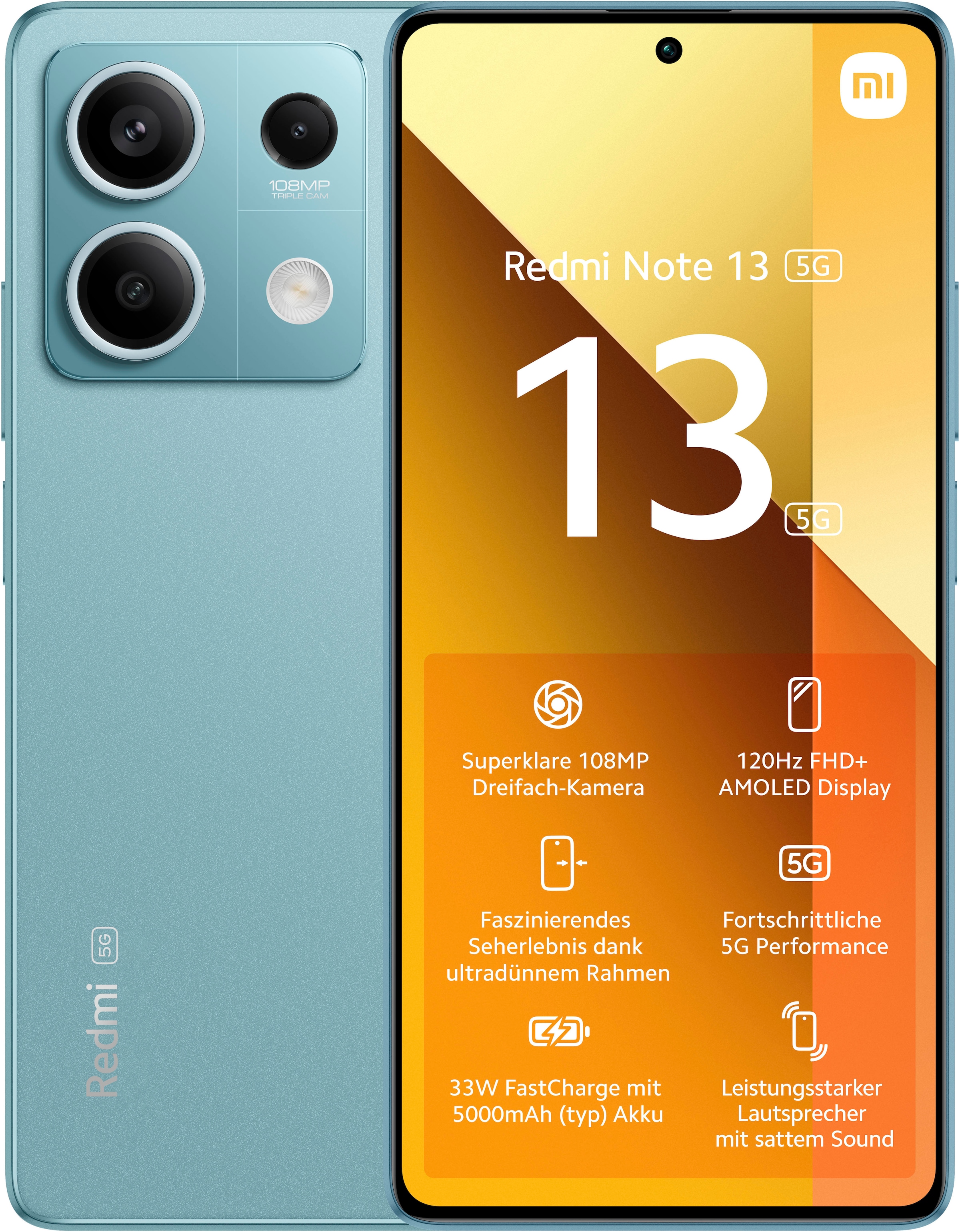 Xiaomi Smartphone »Redmi Note 13 8+256GB«, Ocean Teal