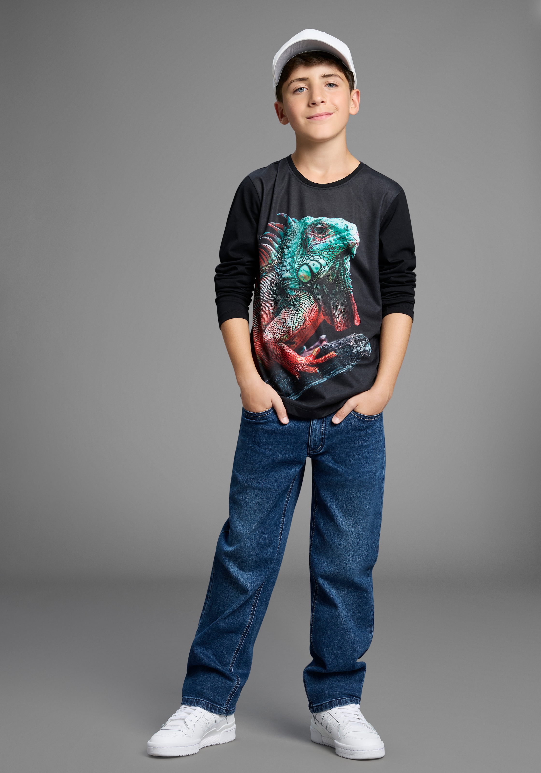 Bruno Banani Loose-fit-Jeans »Loose fit Stretchjeans« NEU! BRUNO BANANI für TEENS. Lässige Jeans