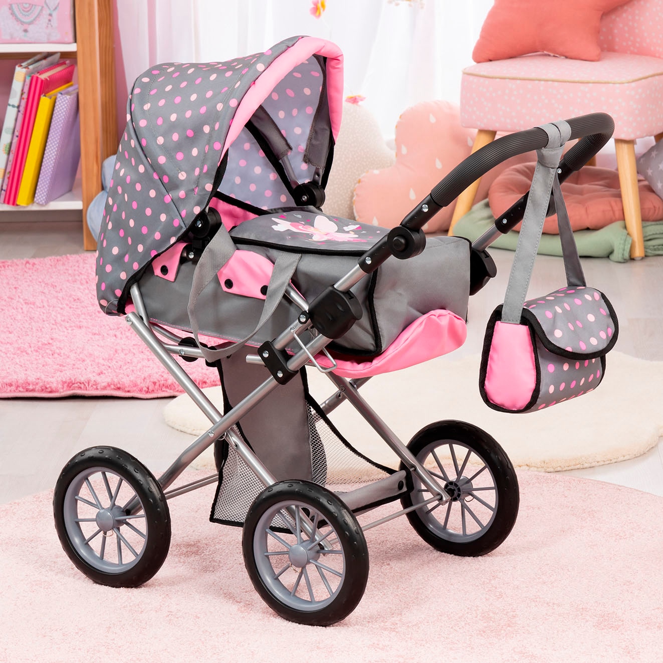Bayer Kombi-Puppenwagen »City Star, Fee«, mit Wickeltasche