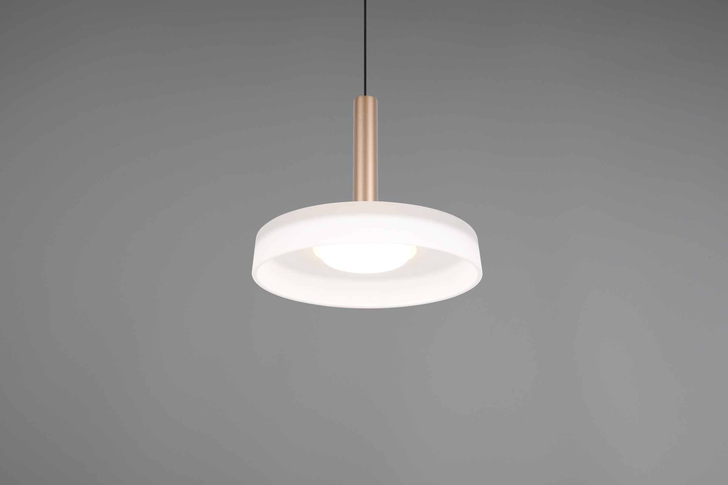 TRIO Leuchten LED Pendelleuchte »CELESTE dimmbare LED Hängelampe aus Metall und Glas, 10W 1100 Lumen« LED-Board 1 Stk. Warmweiß einfach höhenverstellbar von 50-200 cm, Ø 22cm, 3-Stufen Dimmfunktion