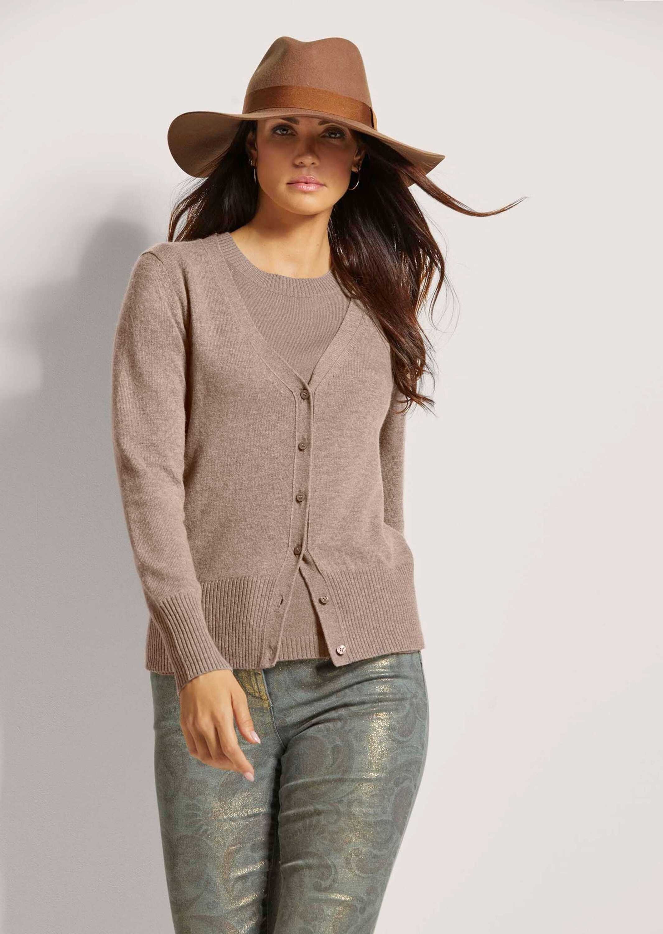 MADELEINE 2-in-1-Strickjacke »Twinset Elegantes Twinset aus Schurwolle-Kaschmir«