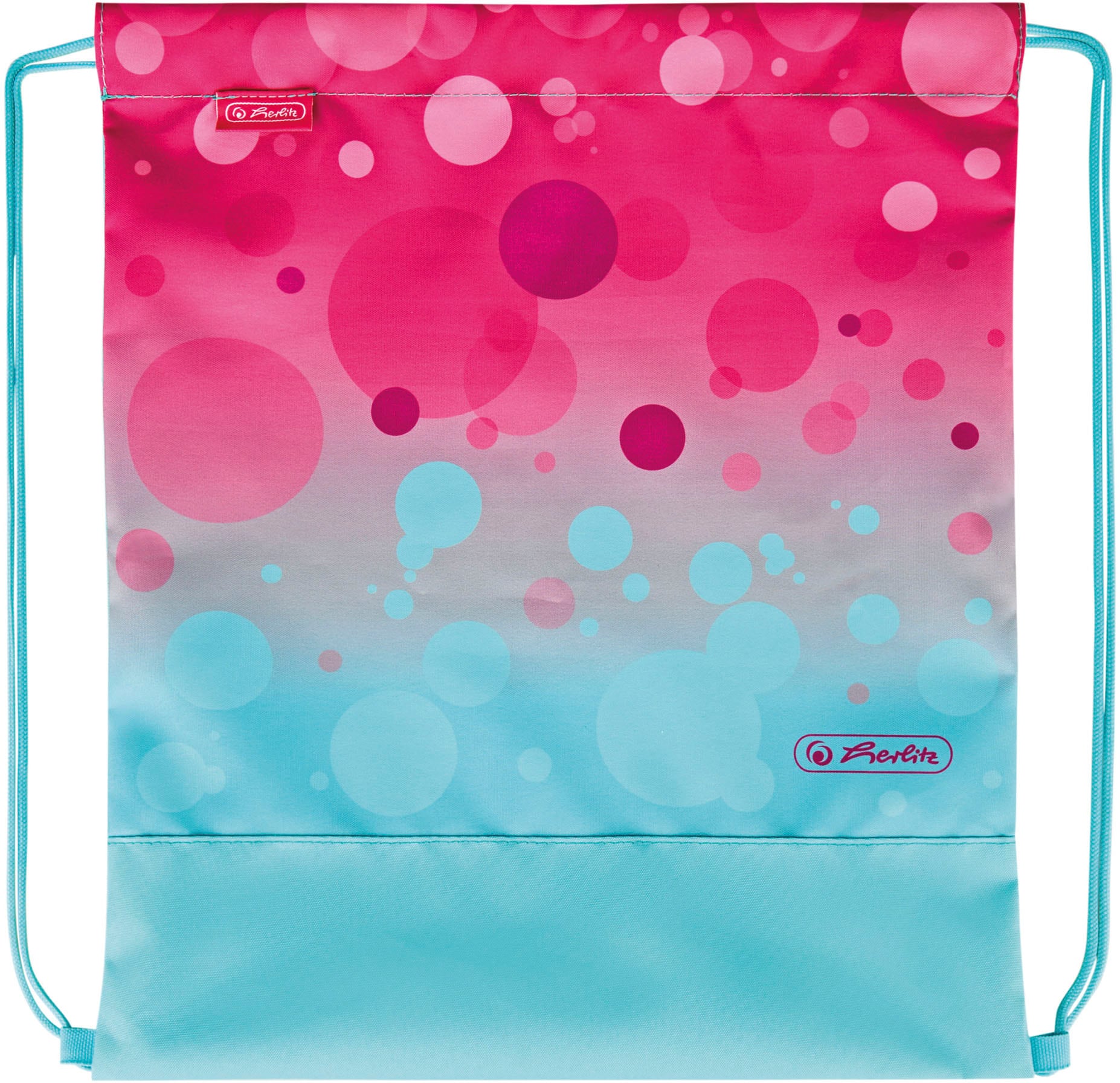 Herlitz Schulrucksack »SoftLight Plus GREENline, Pink Bubbles«, Reflektoren-Floureszierende Flächen, mit abnehmbarer Applikation und Filzanhänger