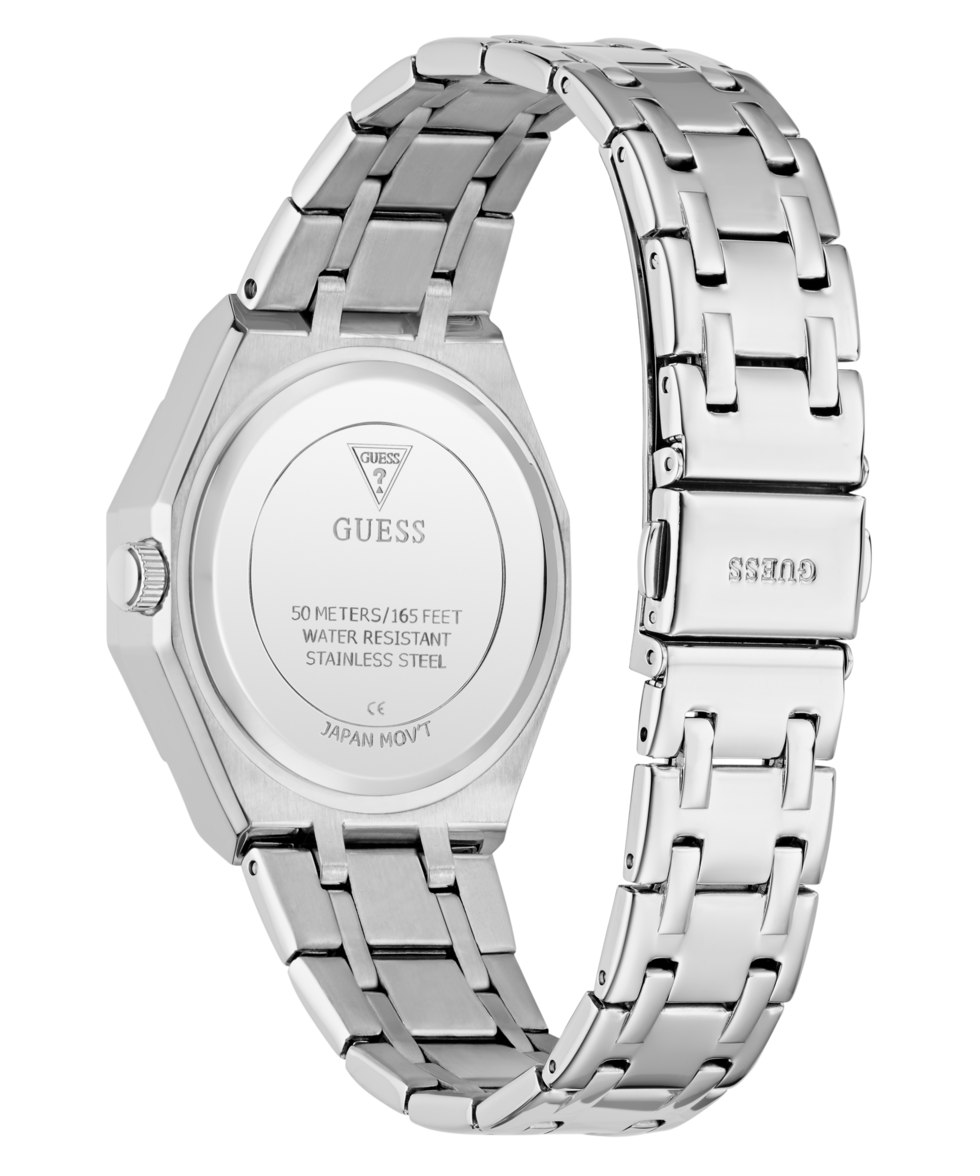 Guess Multifunktionsuhr »QUINN« Quarzuhr, Armbanduhr, Damenuhr, Edelstahlarmband, Datum