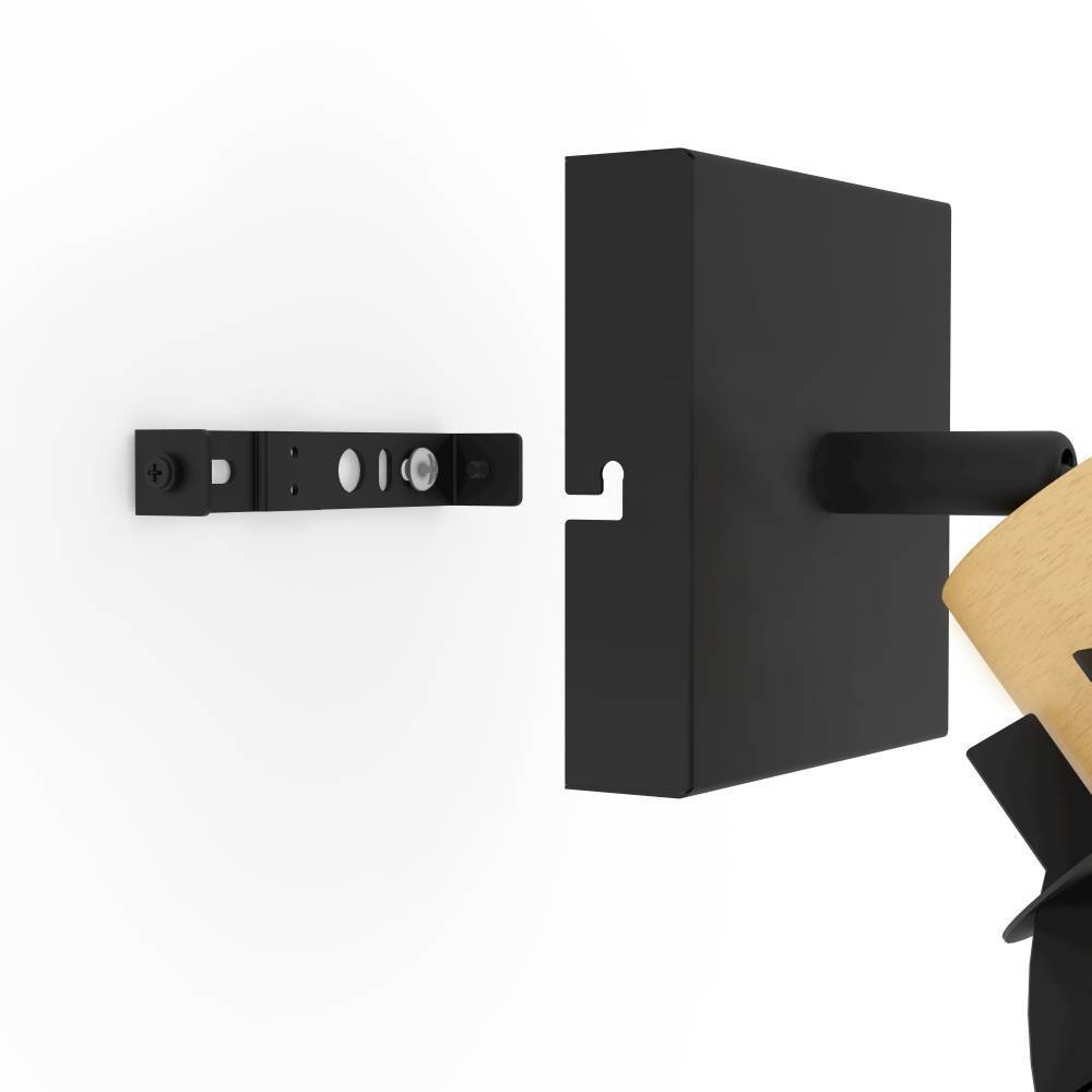 EGLO Deckenspot »STILLINGTON 1« E27 1 Stk. Wandleuchte, Wandspot aus Holz und Metall in Schwarz, Wohnzimmer, Flur