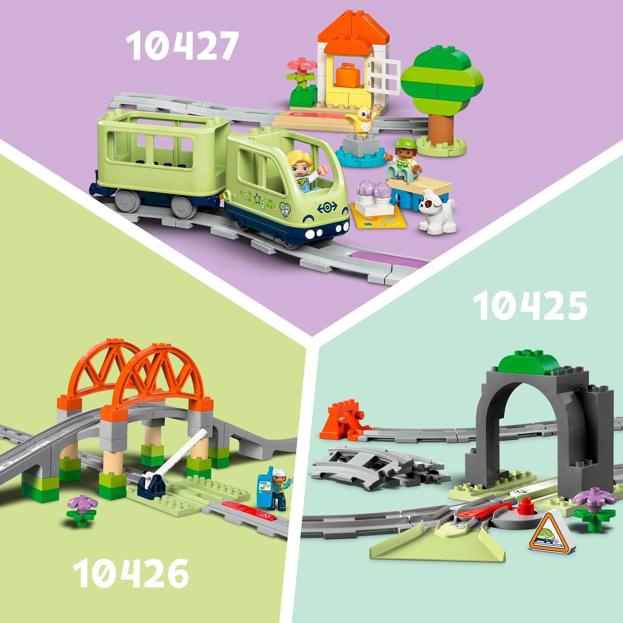 LEGO® Konstruktionsspielsteine »Große interaktive Eisenbahn (10428), LEGO DUPLO Town«, (103 St.), Made in Europe