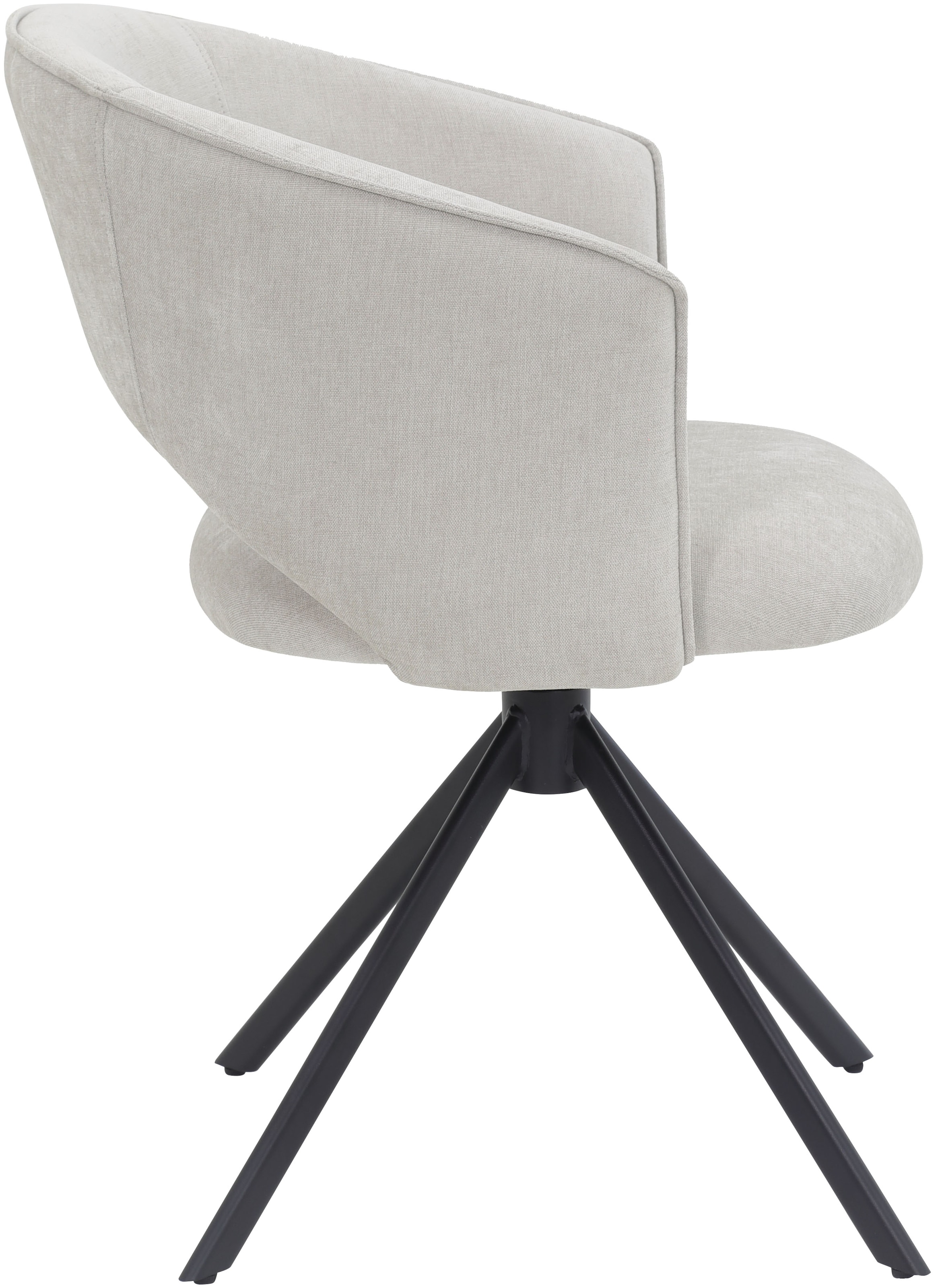TOM TAILOR HOME Armlehnstuhl »CURVY ARMCHAIR«, (Set), 2 St., Chenille, mit Armlehnen, drehbar, Rückholfunktion, Rückenausschnitt