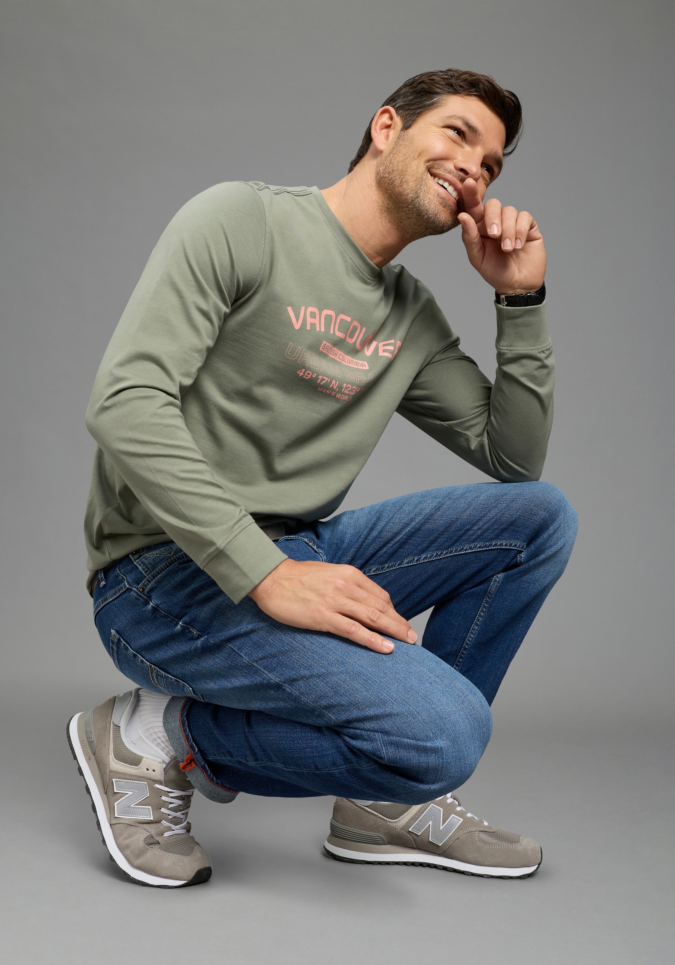 Man's World Langarmshirt »Neue Kollektion!« casual Stil, Langarm, schmale Passform