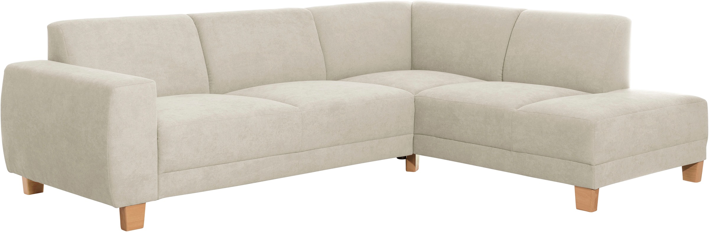 Max Winzer® Ecksofa »Blackpool modern, mittlere Sitzhärte mit hochwertiger Schaumpolsterung«, Lounge-Charakter durch niedrigen, leicht gewölbten Rücken