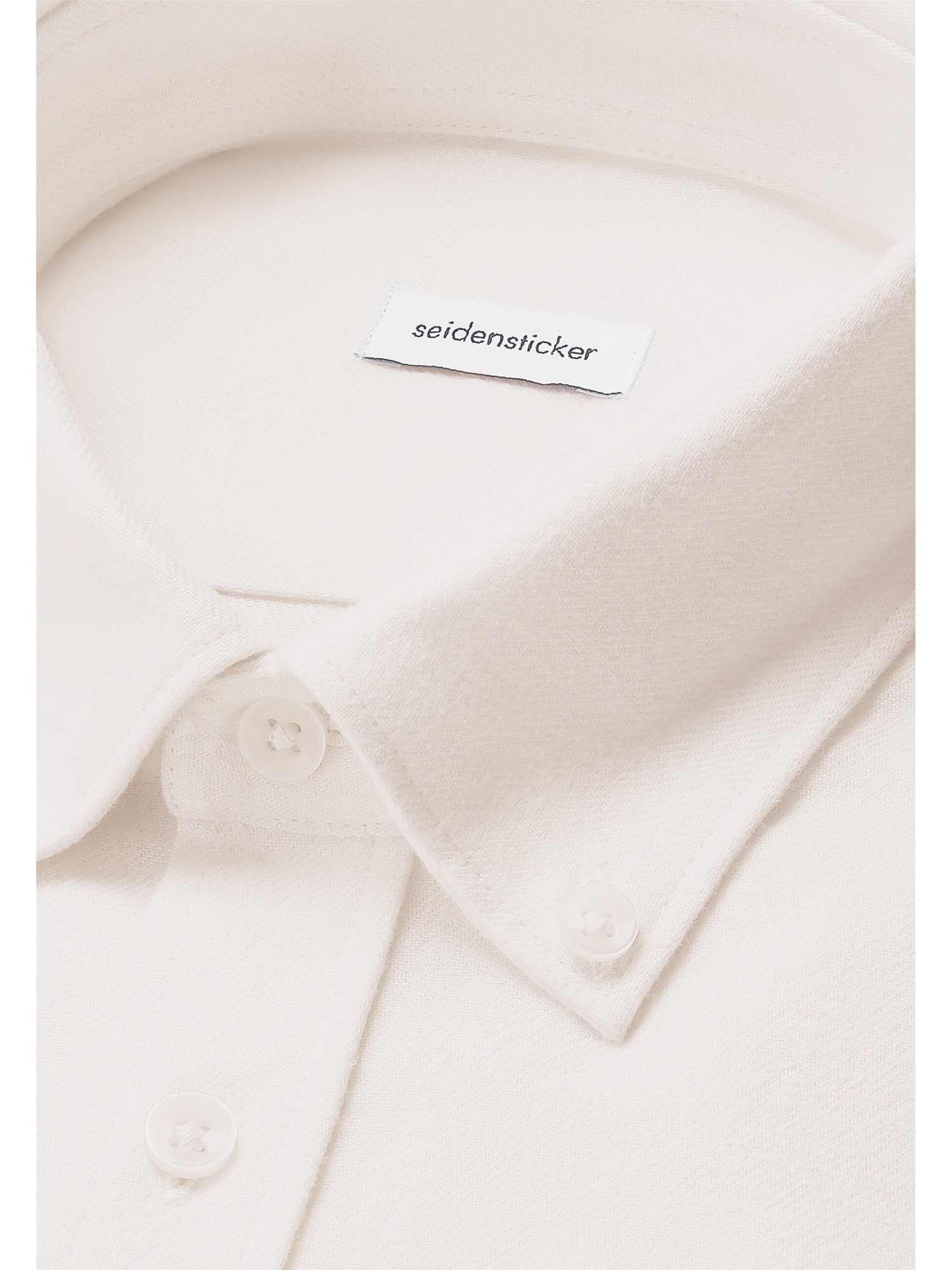 seidensticker Flanellhemd Regular 1/1 Button-Down-Kragen Uni
