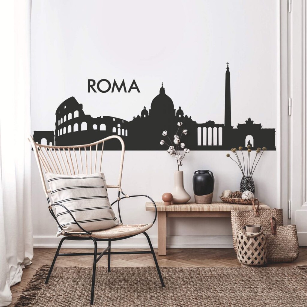 Wall-Art Wandtattoo »XXL Stadt Skyline Roma 120cm«, (1 St.)