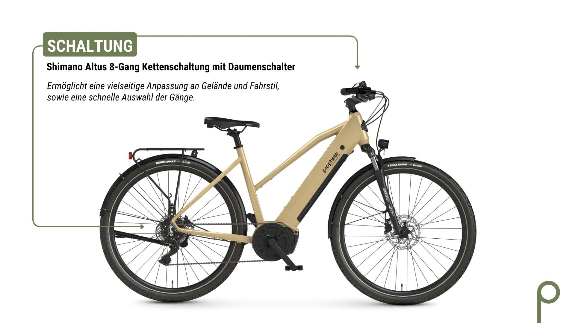Prophete E-Bike »Entdecker 3.4«, 8 Gang, Shimano, Mittelmotor 250 W, Pedelec, Elektrofahrrad für Damen
