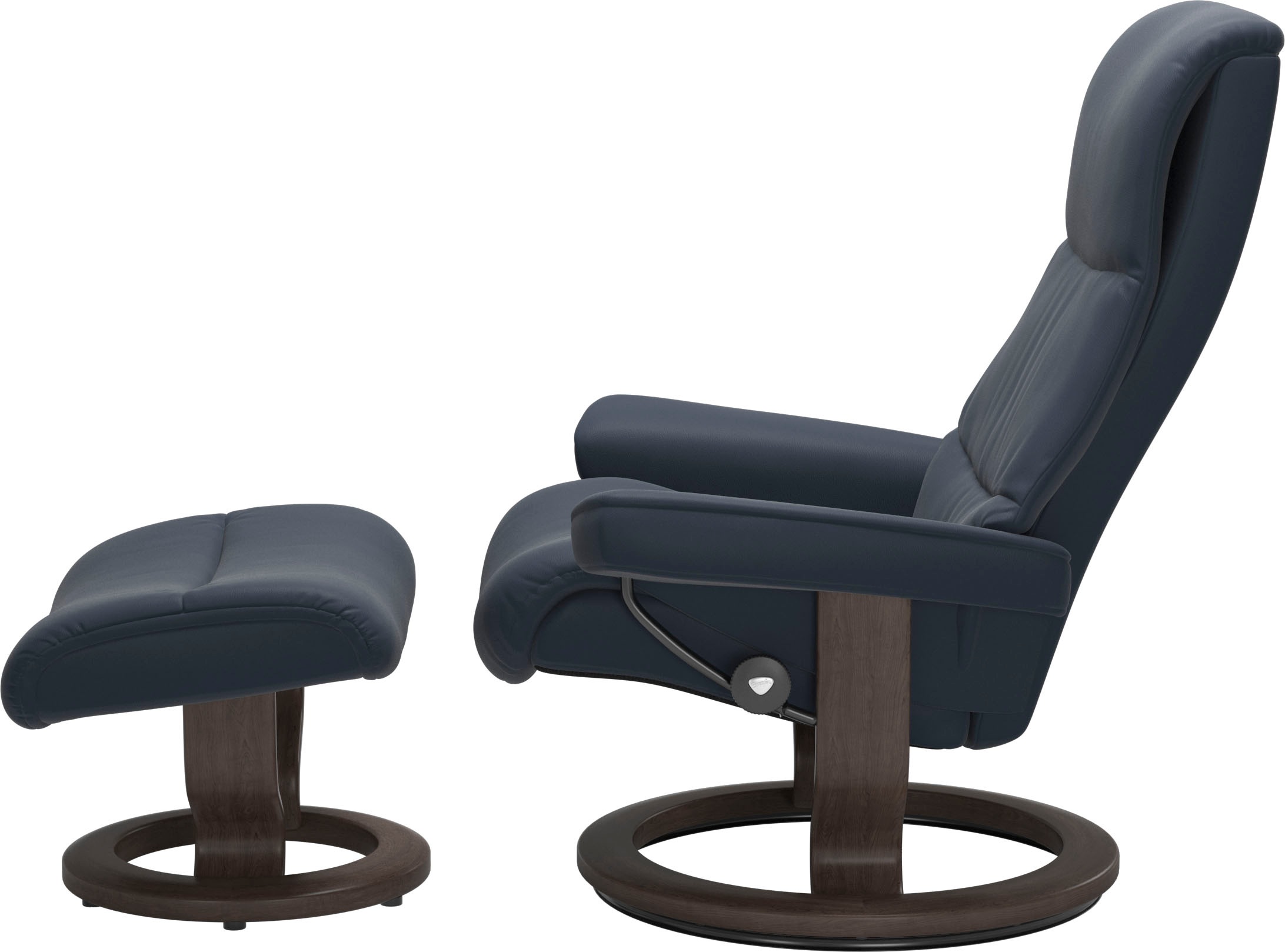 Stressless® Relaxsessel »View«, (Set, Relaxsessel mit Hocker), mit Classic Base, Größe S,Gestell Wenge