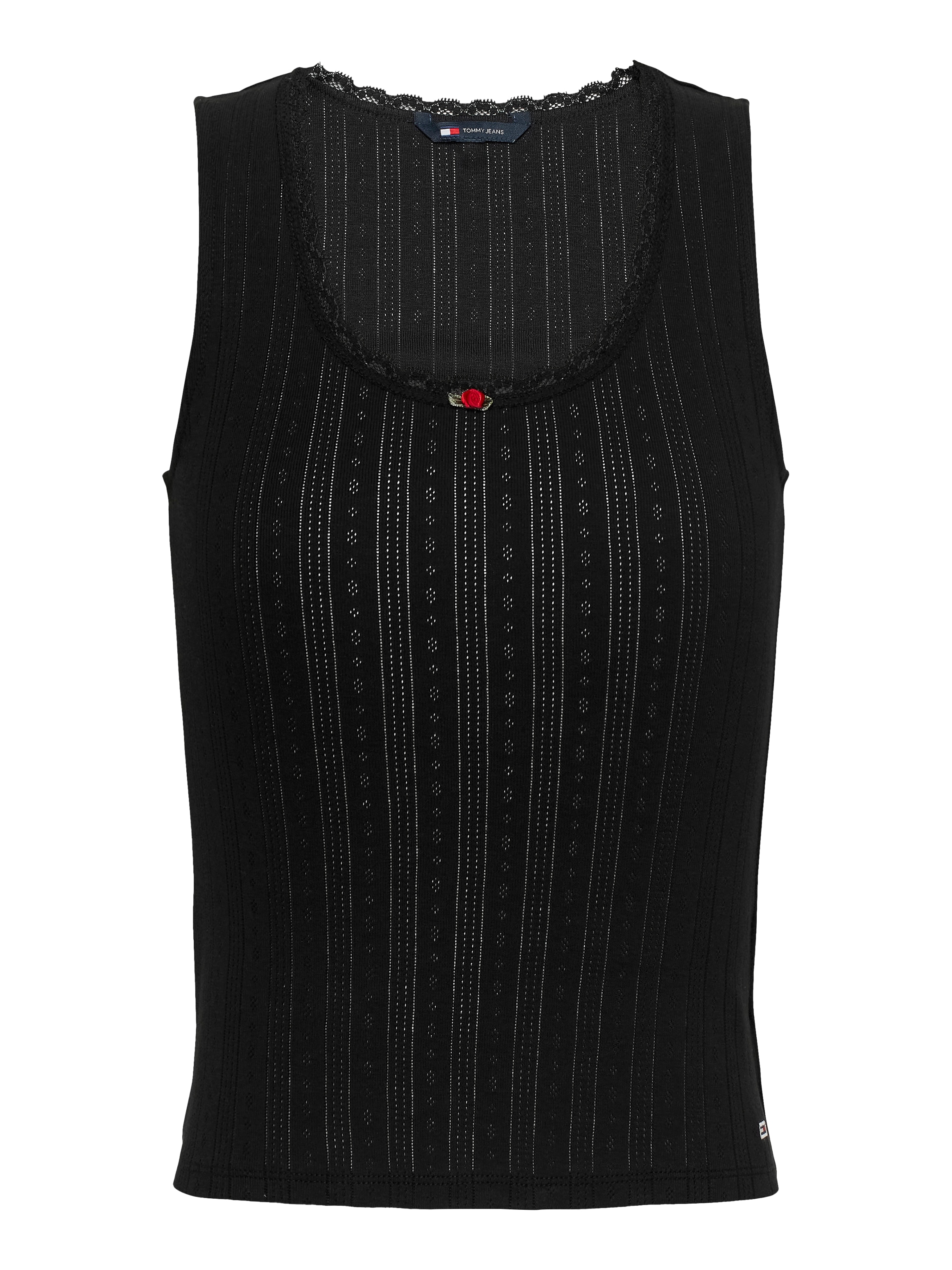 Tommy Jeans Tanktop »TJW SLIM POINTELLE TANK TOP«, mit Spitze, mit Lochmuster