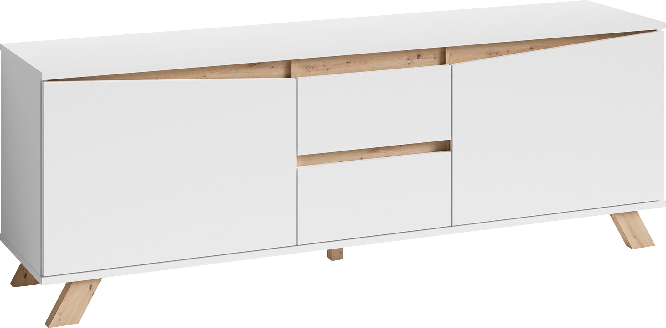 INOSIGN Lowboard »Valentin«, 160cm TV Board mit 2 Türen und 2 Schubkästen in modernem Skandi Design