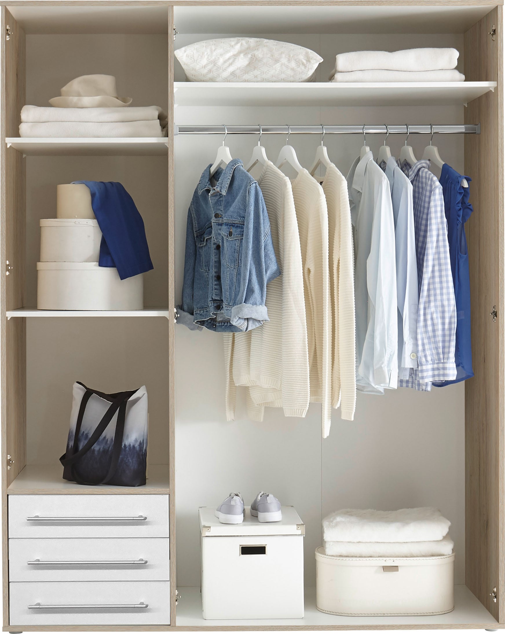 Schlafkontor Drehtürenschrank »Lyss Schrank, Kleiderschrank mit Drehtüren« in verschiedenen Farben und Größen erhältlich