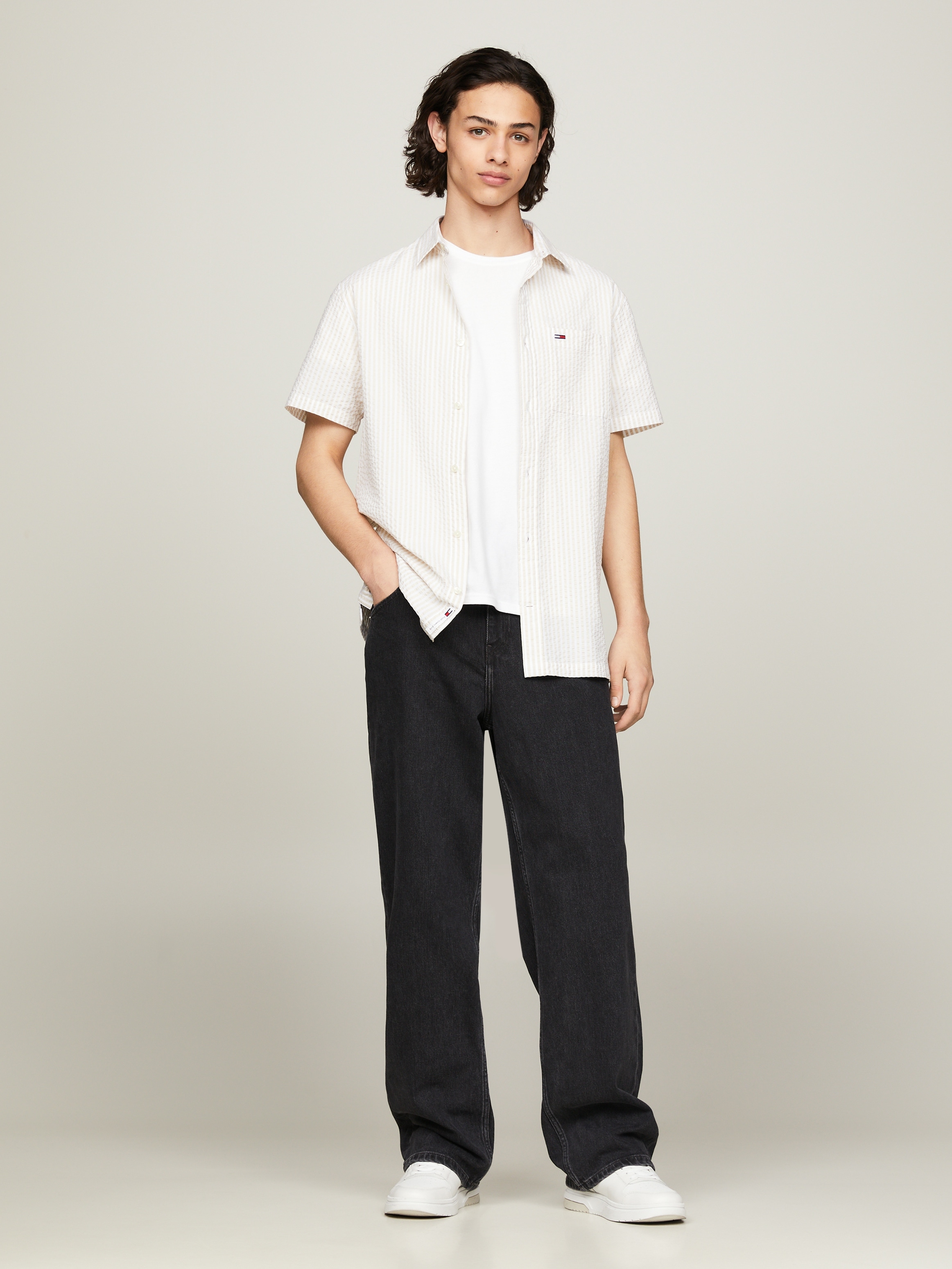 Tommy Jeans Kurzarmhemd »TJM REG STRIPE SEERSUCKER SHIRT«
