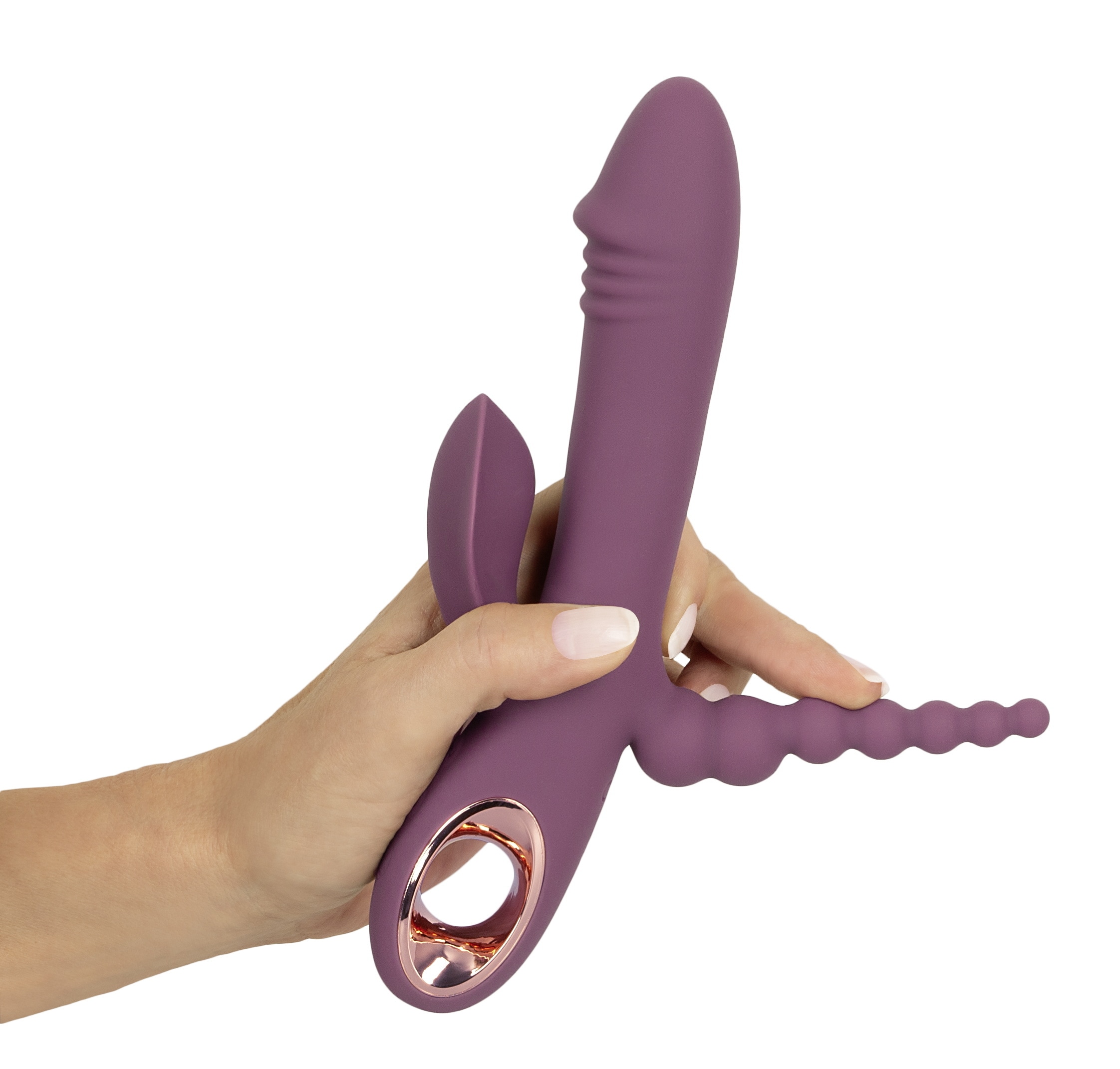 You2Toys Vibrator »Rabbitvibrator Slim Triple Plum«