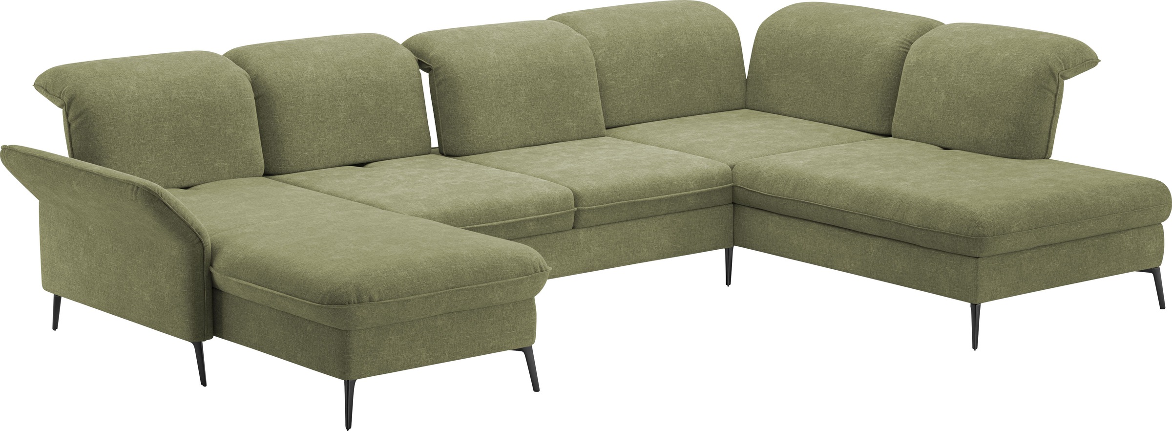 sit&more Wohnlandschaft »Emely, inkl. Sitztiefenverstellung«, wahlweise mit Bettfunktion,Bettkasten,Kopf- & Armteilverstellung