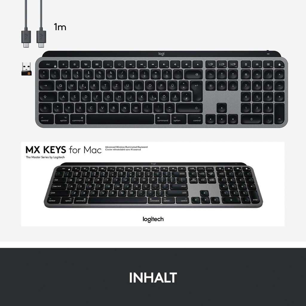 Logitech Apple-Tastatur »MX Keys für Mac«, (USB-Anschluss)
