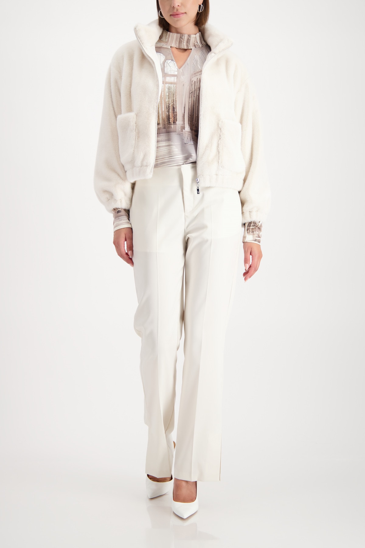 Monari Fellimitatjacke »Jacke fake fur« ohne Kapuze