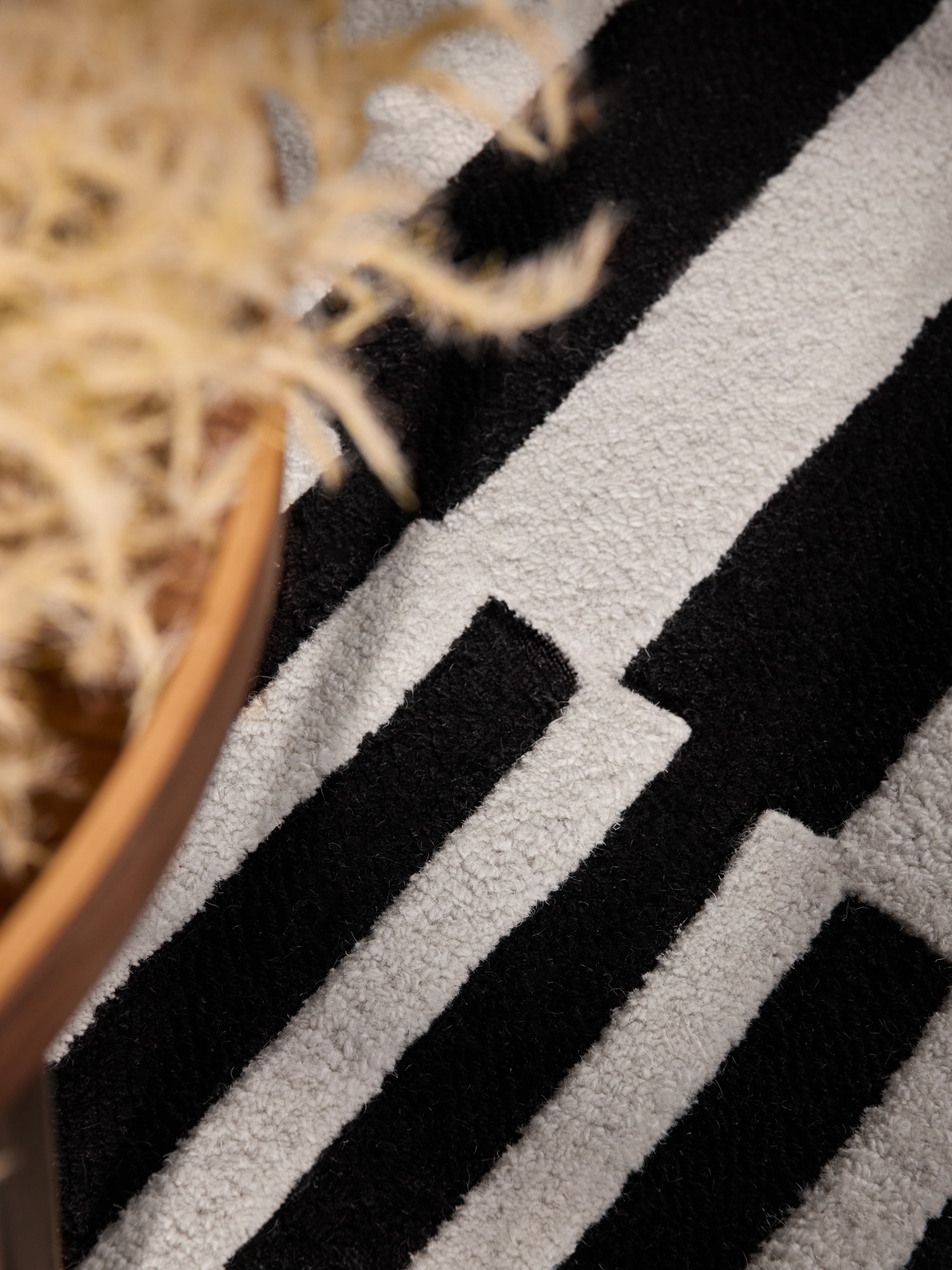 ELLE DECORATION Wollteppich »Flux« rechteckig 12 mm Höhe Wolle, Natur, Wohnzimmer, Schlafzimmer, Modern, Geometrisch, Streifen