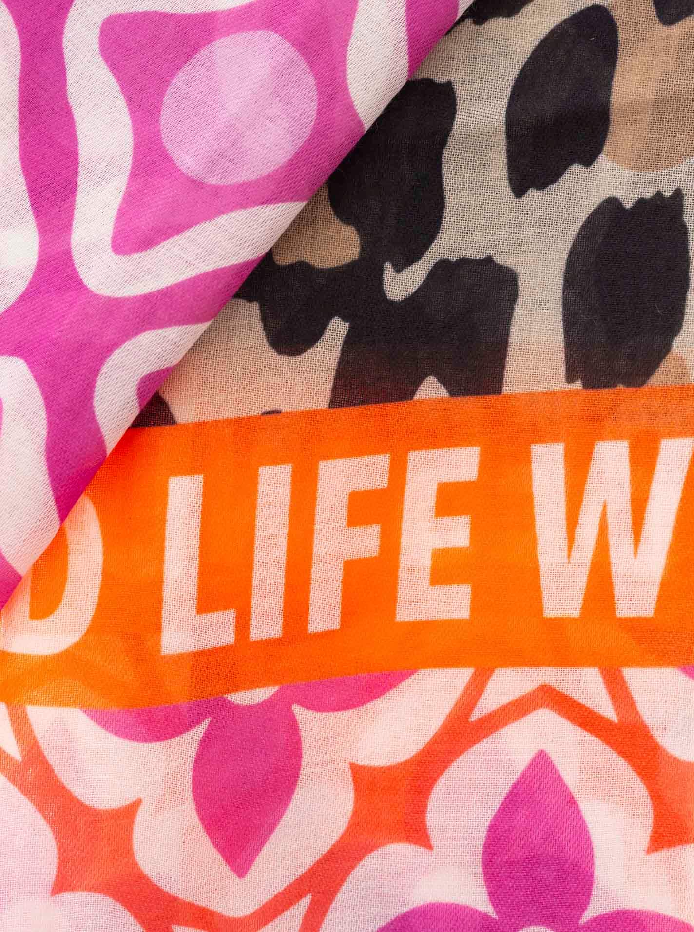 Zwillingsherz Schal »"Zitronen Mosaik "« farbenfrohes Muster mit Zitronen, Schriftzug