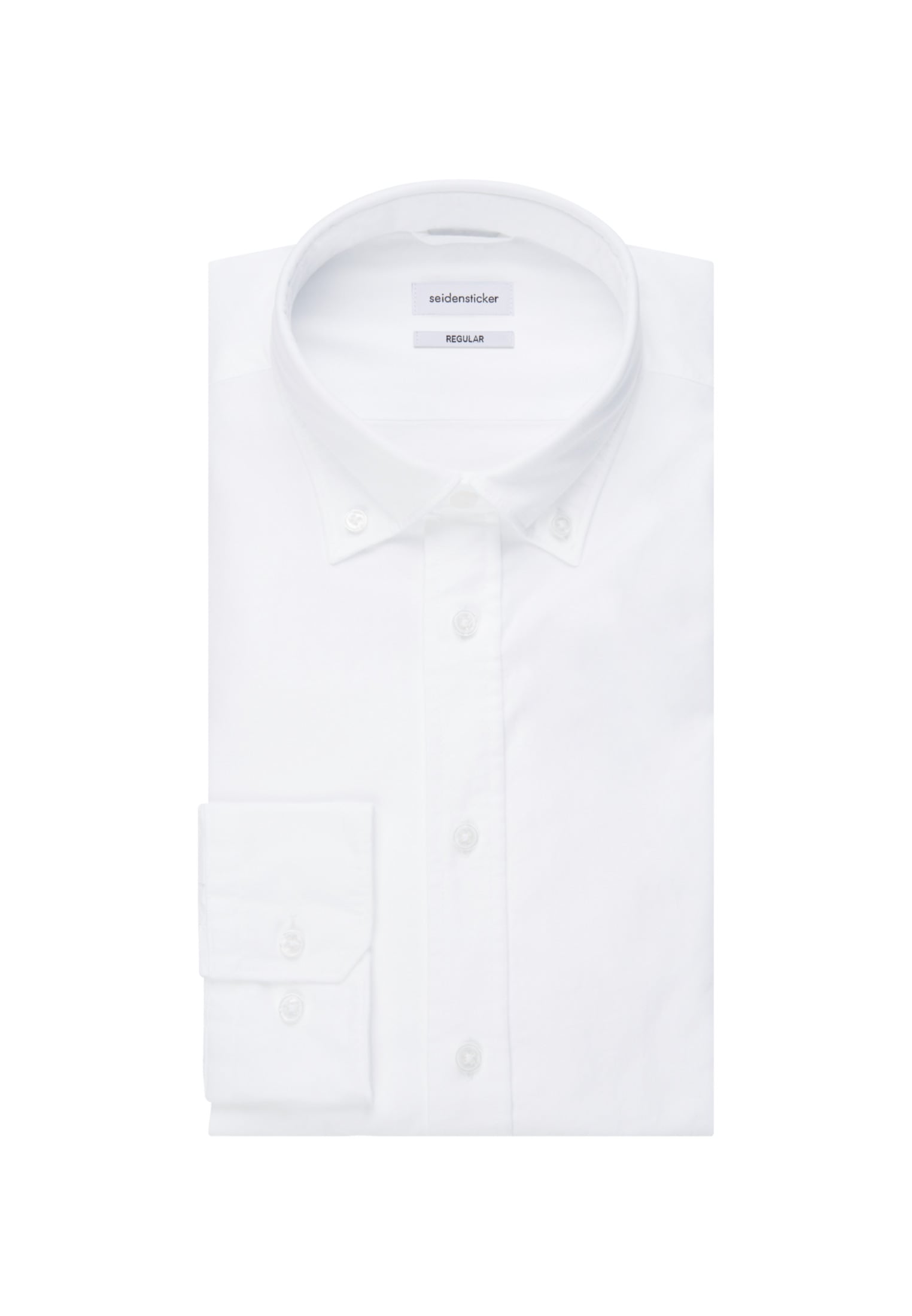 seidensticker Businesshemd »Regular«, Regular Langarm Button-Down-Kragen Uni