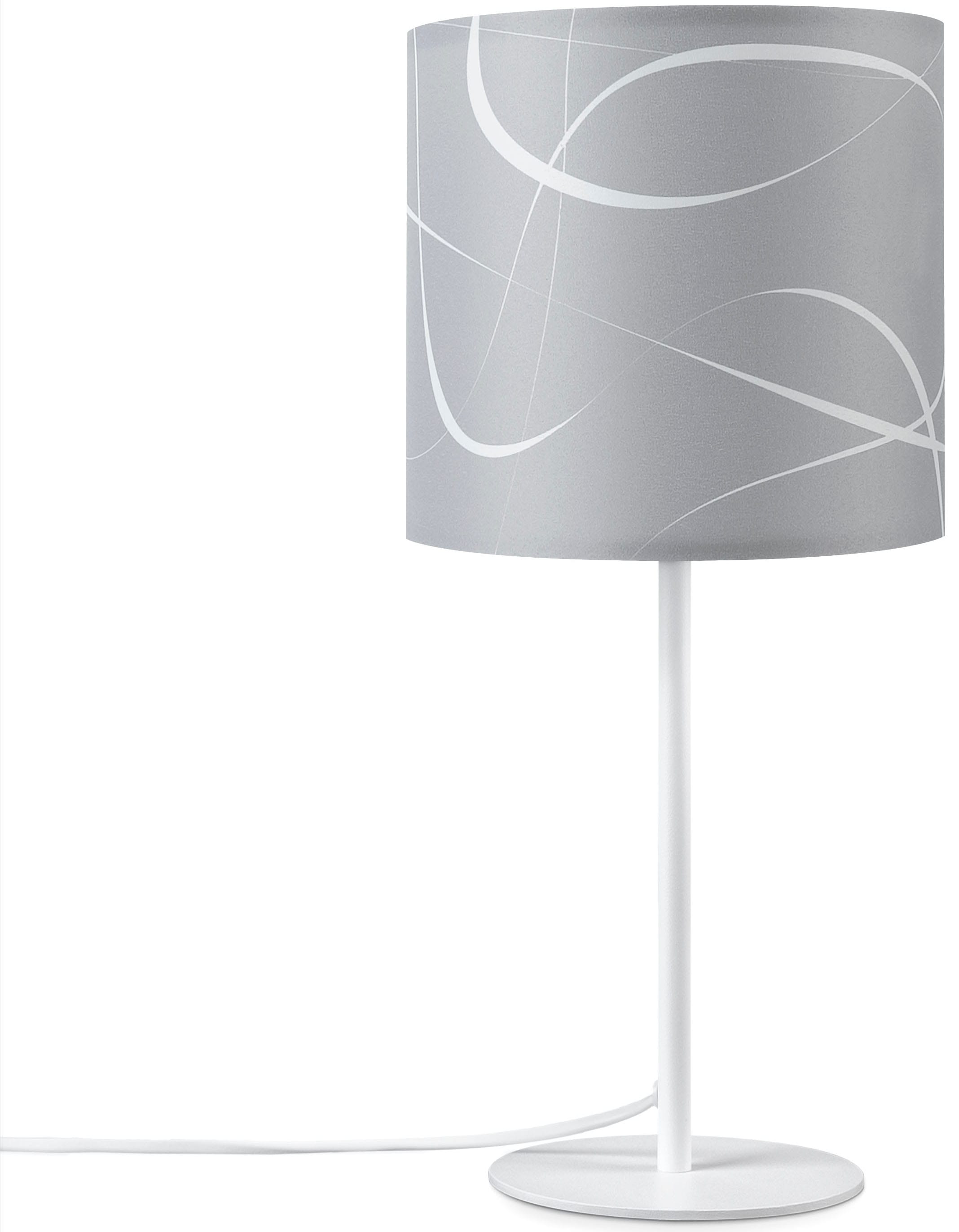 Paco Home Tischleuchte »Luca Tribal« E14 Schirm Retro Nacht Schlafzimmer Modern Uni Mit Muster E14