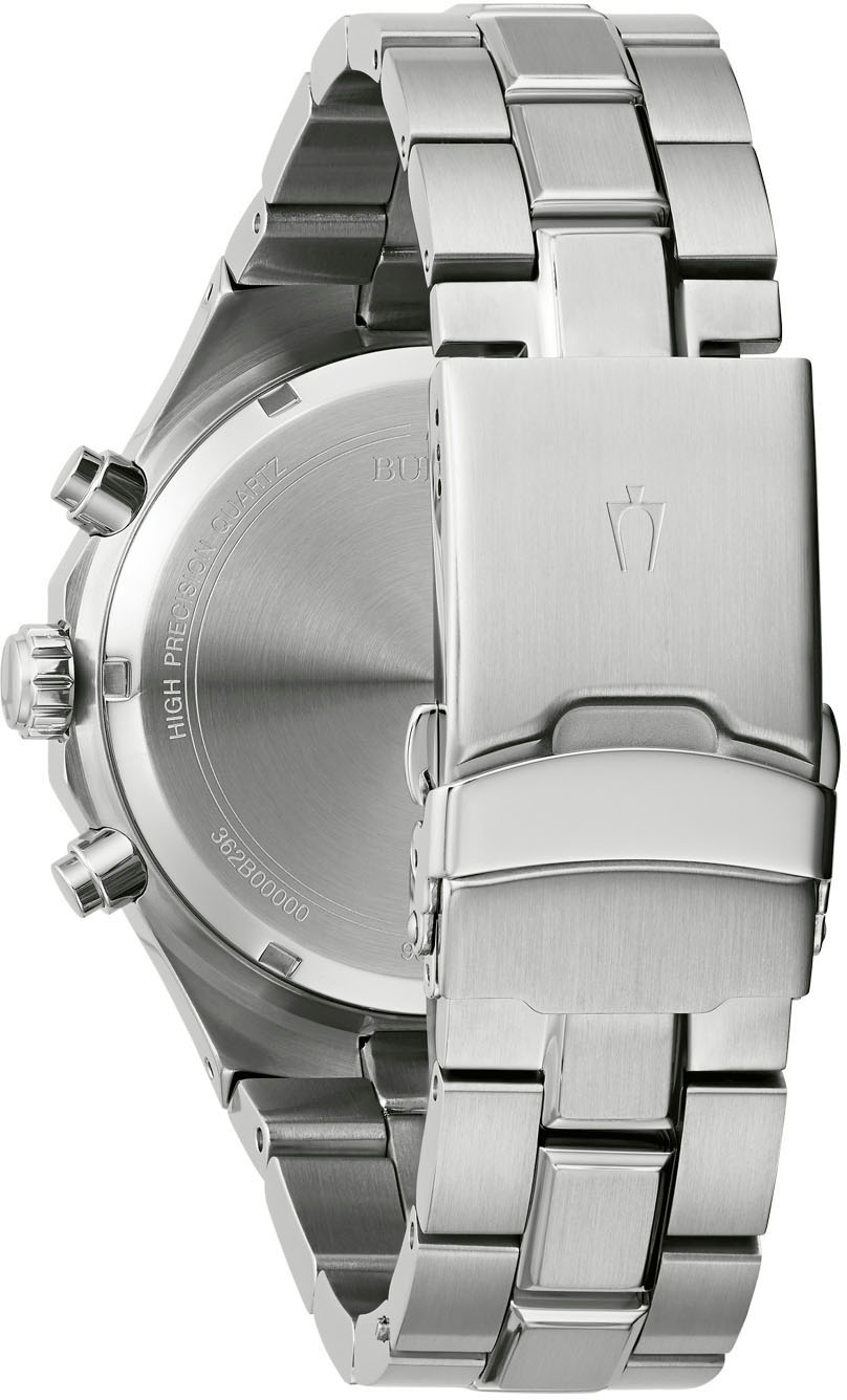 Bulova Chronograph Armbanduhr, Quarzuhr, Herrenuhr, Edelstahlarmband, Saphirglas