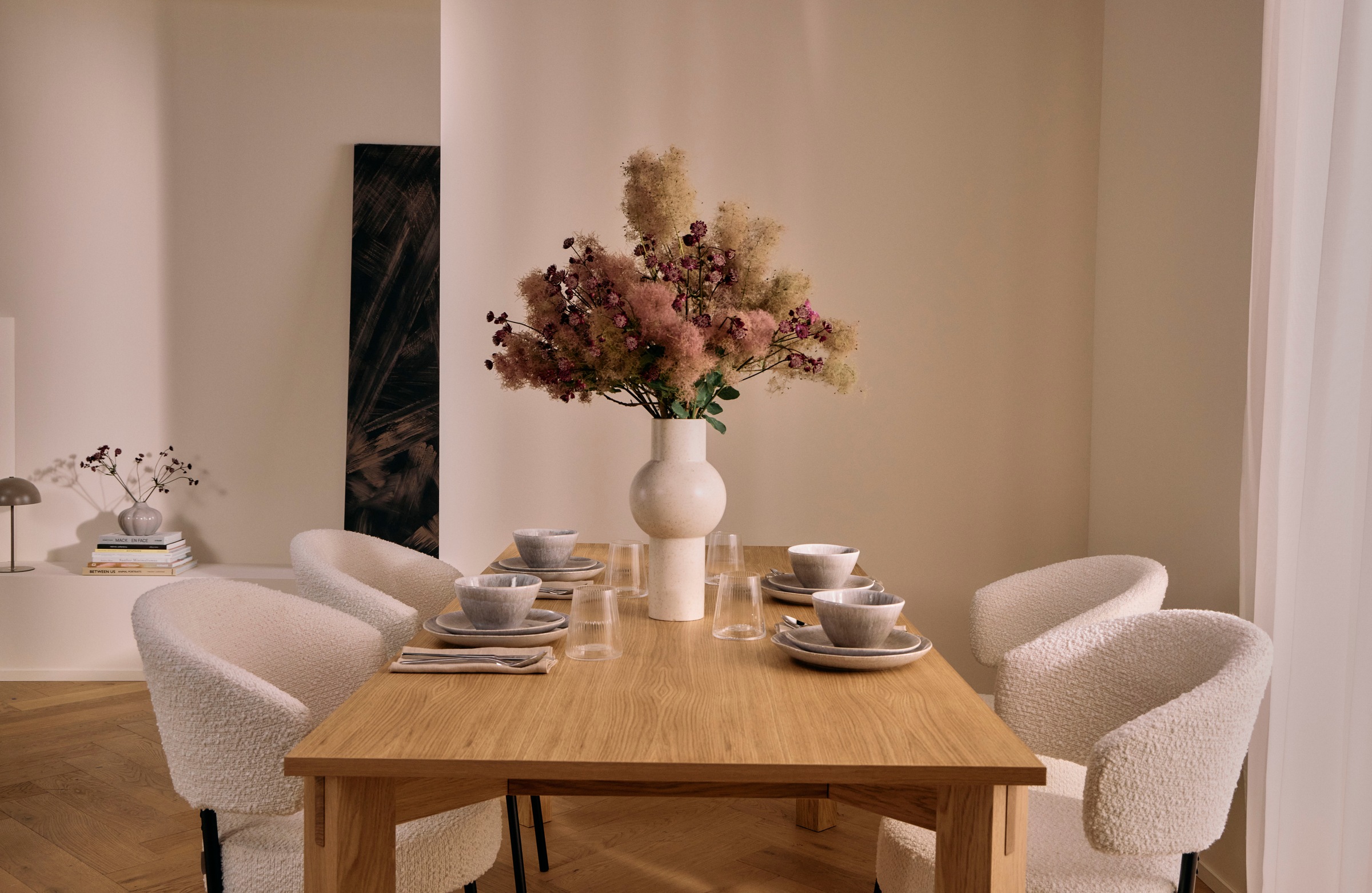 LeGer Home by Lena Gercke Tafelservice »modernes LeGer Geschirr-Set, Service Talitha«, (Set, 12 tlg.), Reaktionsglasur, jedes Stück ein Unikat, hohe Haltbarkeit