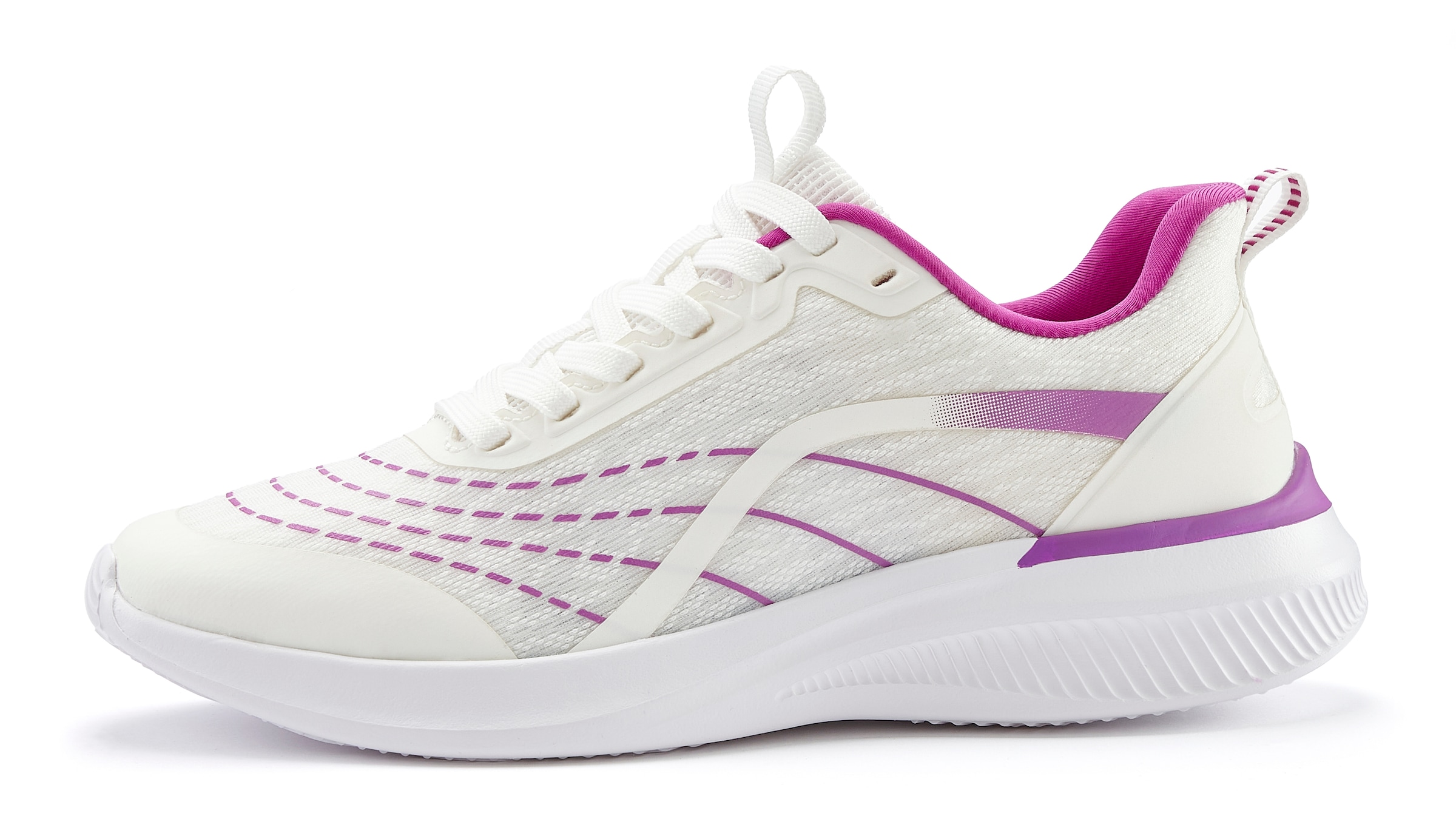 LASCANA Sneaker »Halbschuh, Schnürschuh, Freizeitschuh«, aus Textil mit Farbakzenten