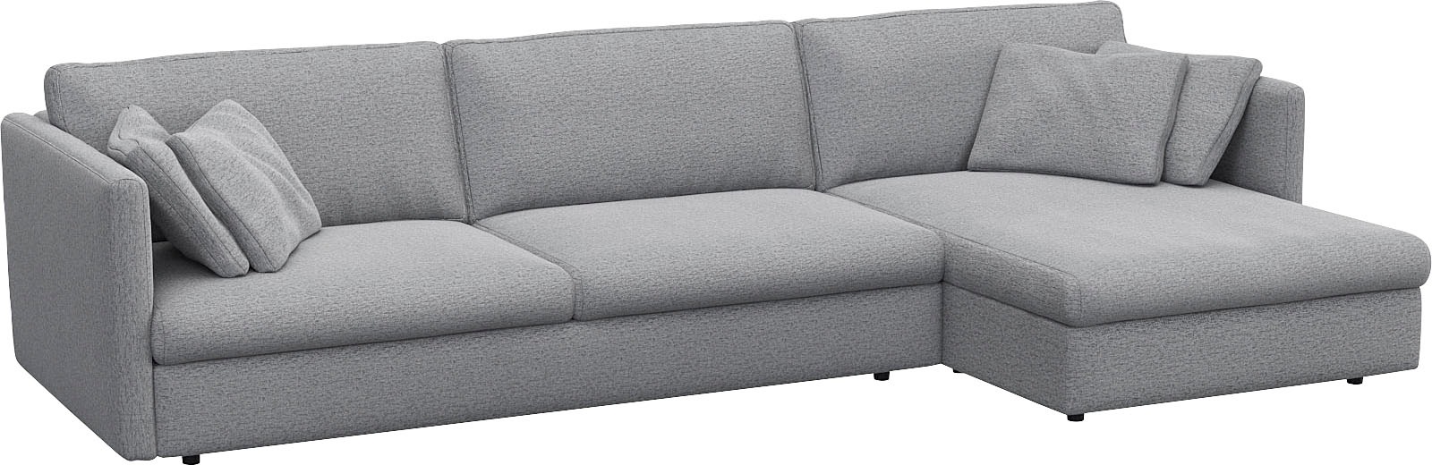 FLEXLUX Ecksofa »Lovane« Weich & anschmiegsam, große Sitztiefe auf Kaltschaum, Dekokissen inkl.