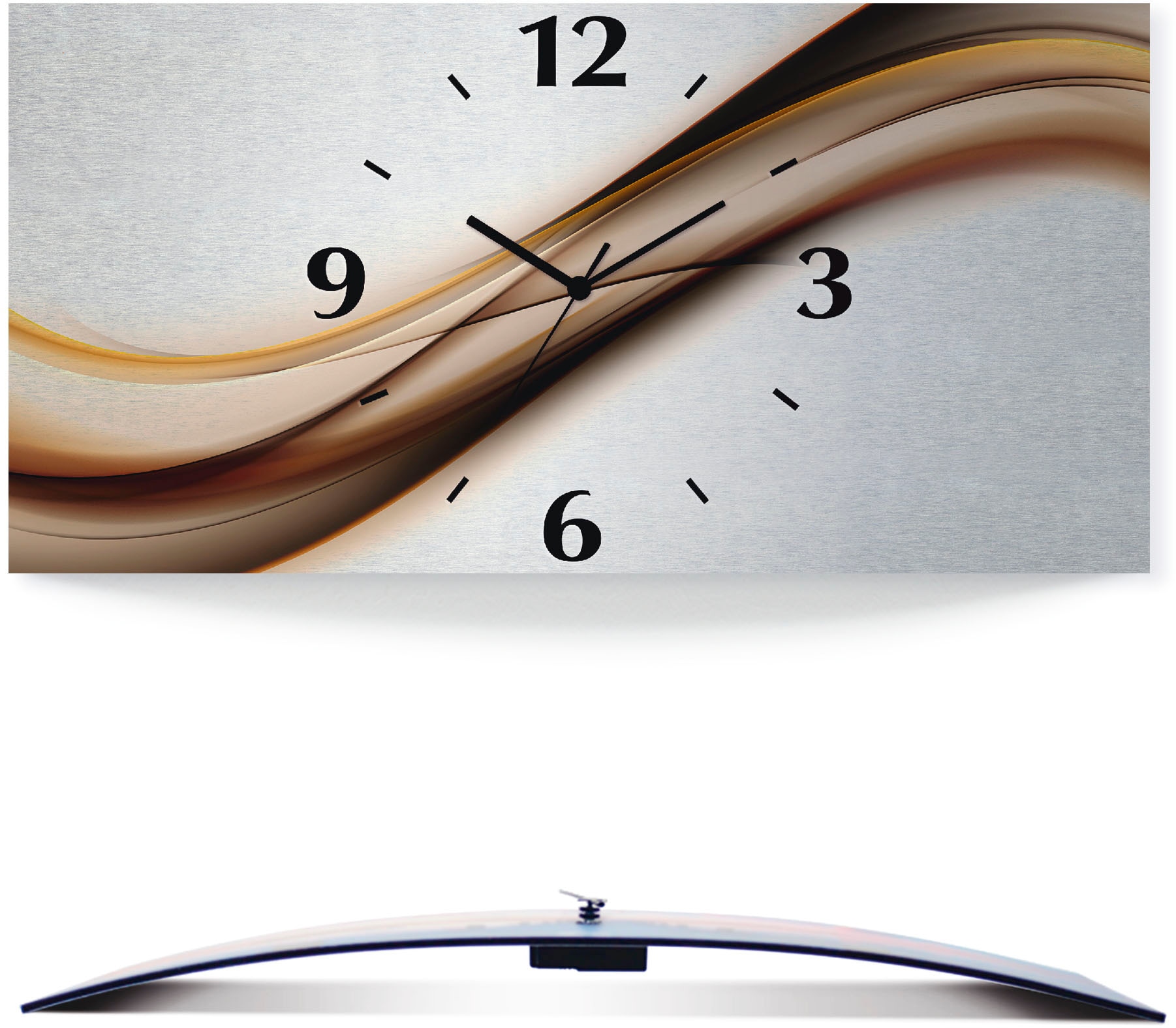 Artland Wanduhr "Welle" wahlweise mit Quarz- oder Funkuhrwerk, lautlos ohne Tickgeräusche