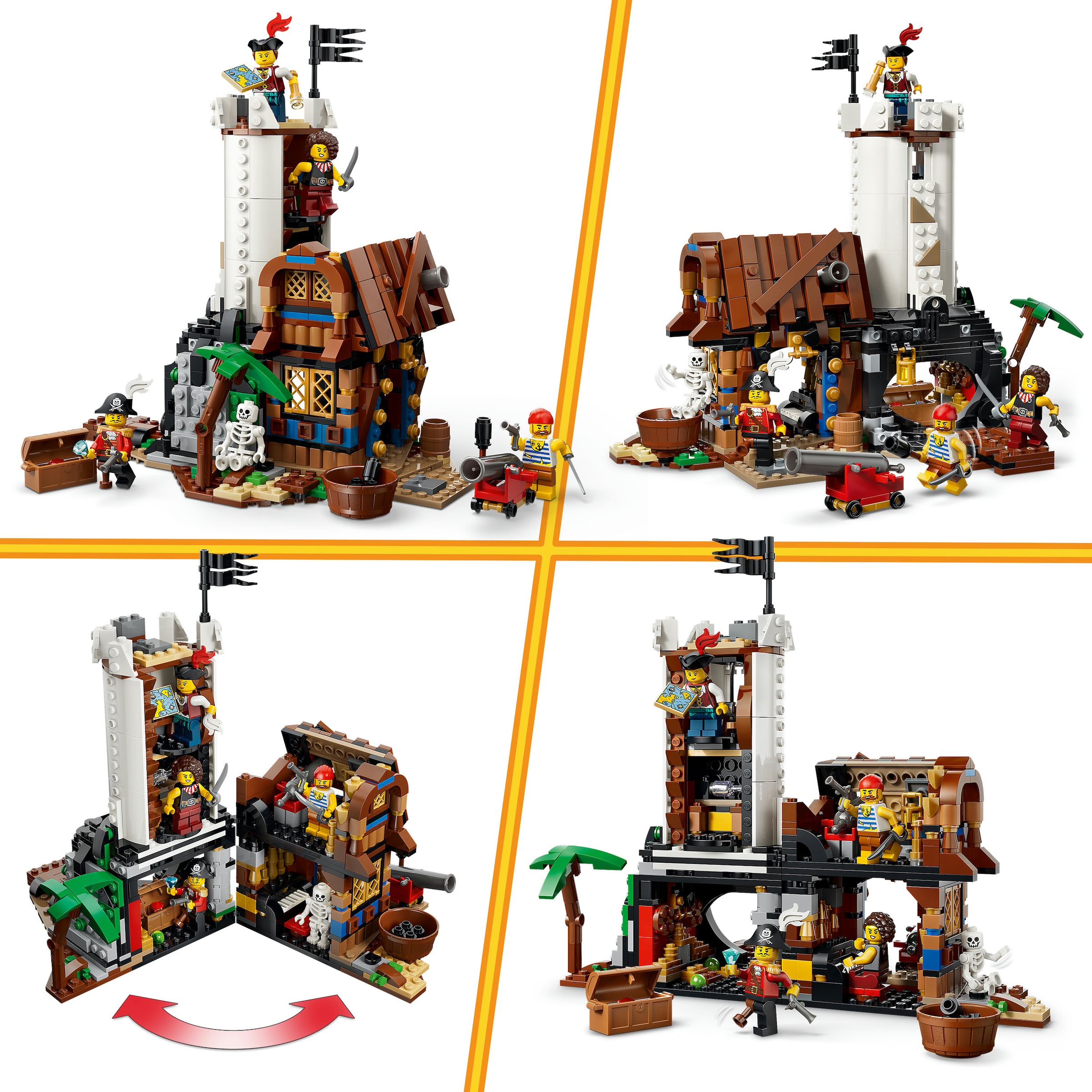 LEGO® Konstruktionsspielsteine »Legendäres Piratenschiff (31387), LEGO Creator« Made in Europe