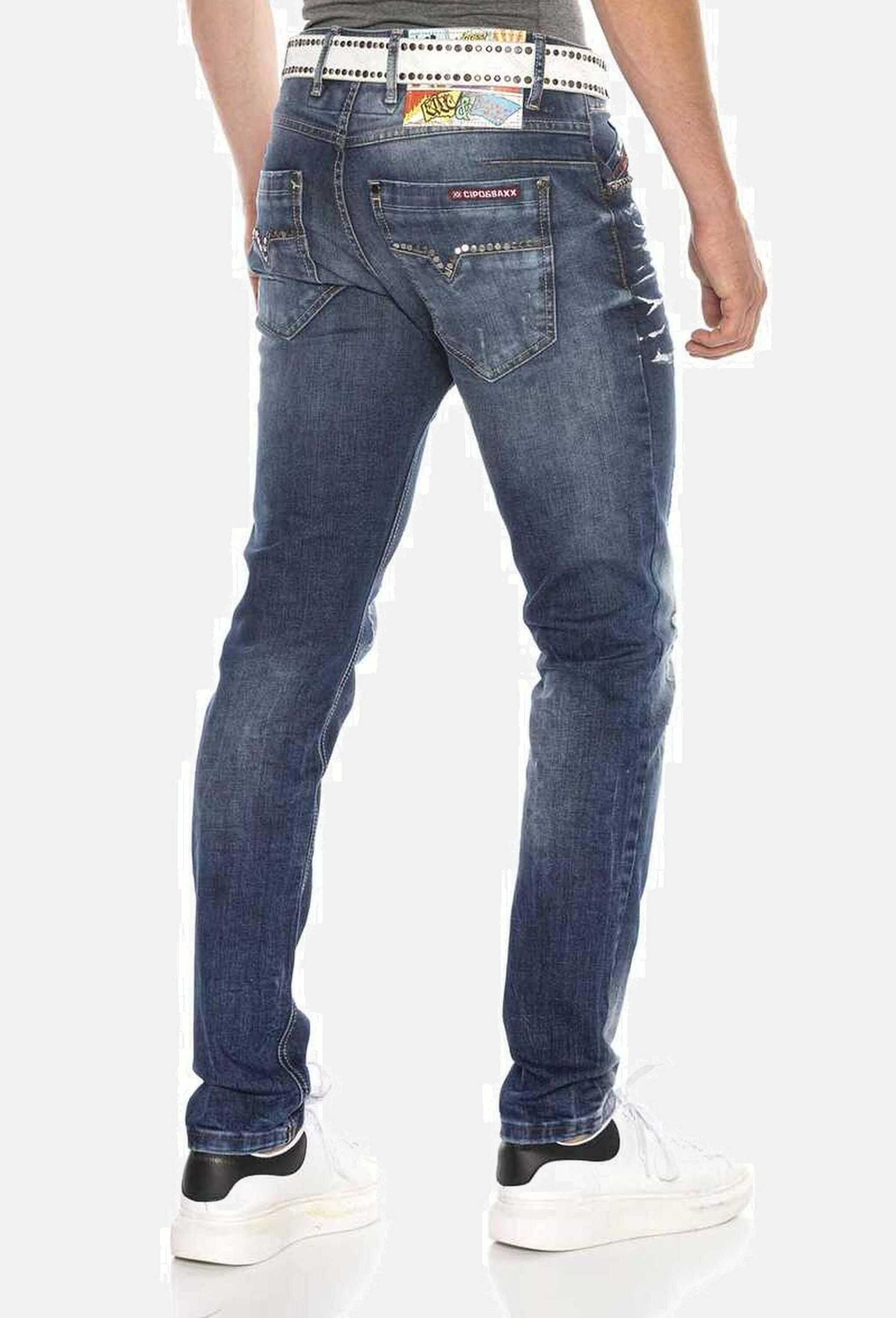 Cipo & Baxx 5-Pocket-Jeans »Cipo & Baxx Jeans« mit trendigen Used-Elementen, CD658
