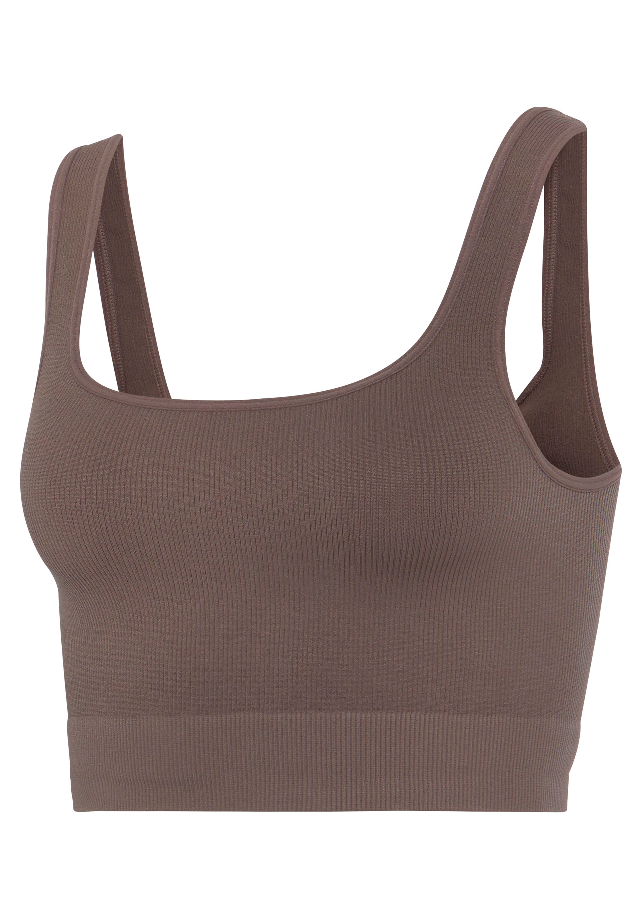 LASCANA Crop-Top, Seamless Top mit Rippstruktur