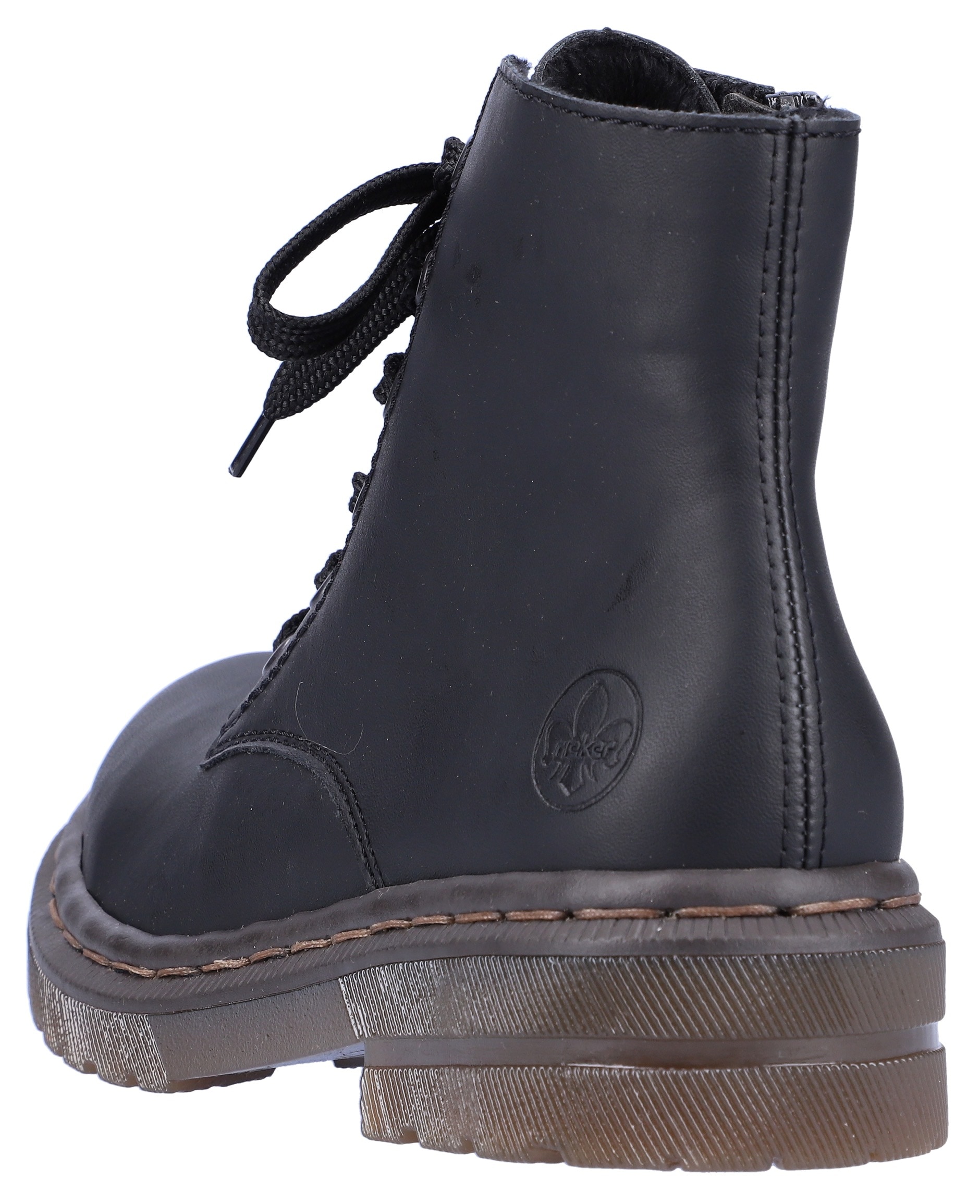 Rieker Schnürboots  , Schnürstiefelette, Blockabsatz, mit Logoprägung