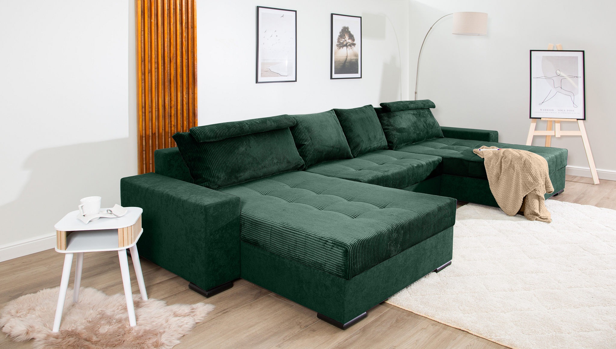 COLLECTION AB Wohnlandschaft »XXXL-Josy Relax U-Form Breite 352 cm, mit 2 gleich großen Recamieren«, inkl. Bettfunktion, Bettkasten, mit 4 Rückenkissen in zwei Größen