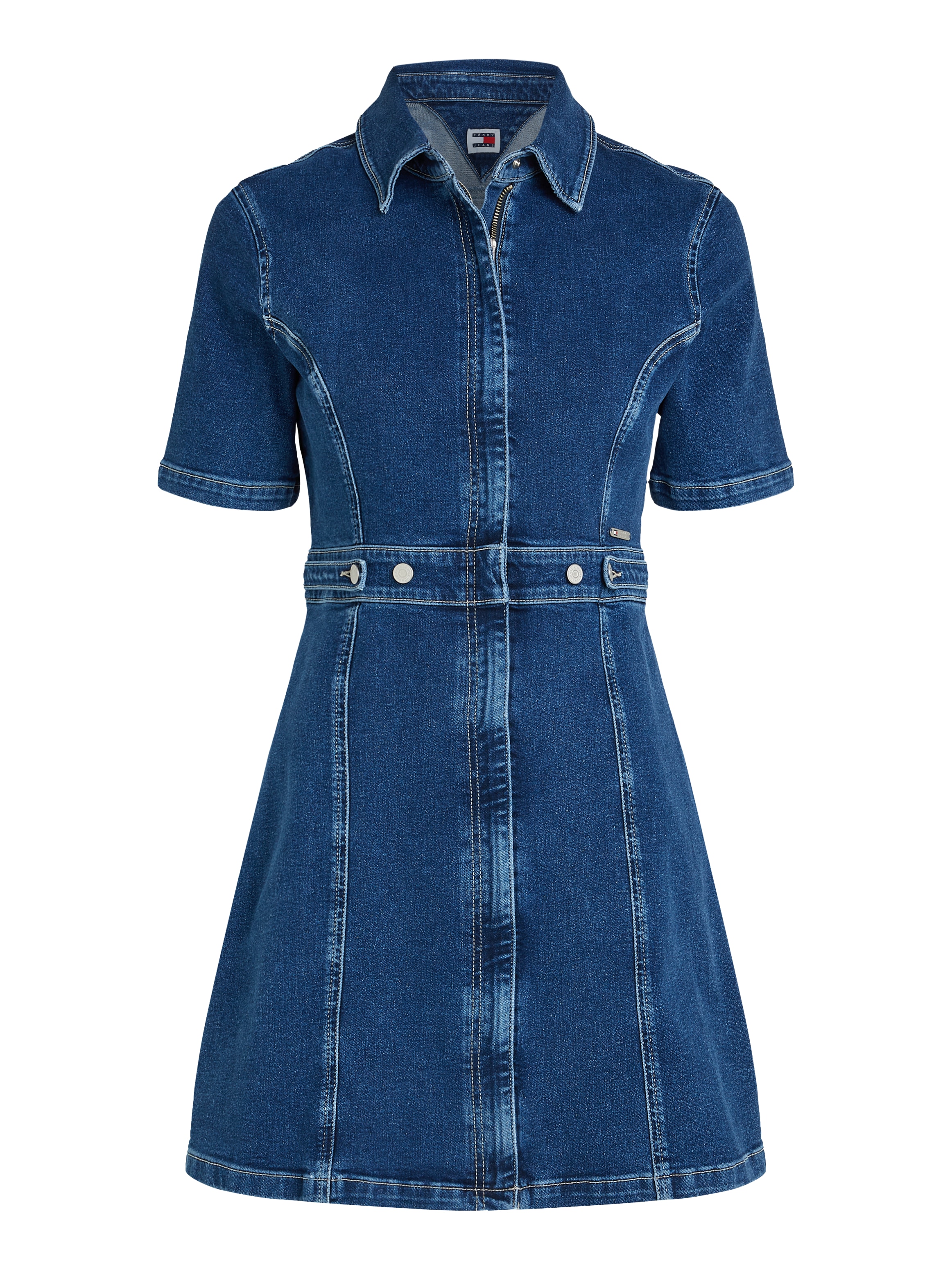 Tommy Jeans Blusenkleid »FLARED SS DRESS CH4253«, in modischer Flared Form