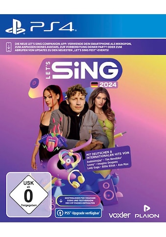 Spielesoftware »Let's Sing 2024 German Version«, PlayStation 4