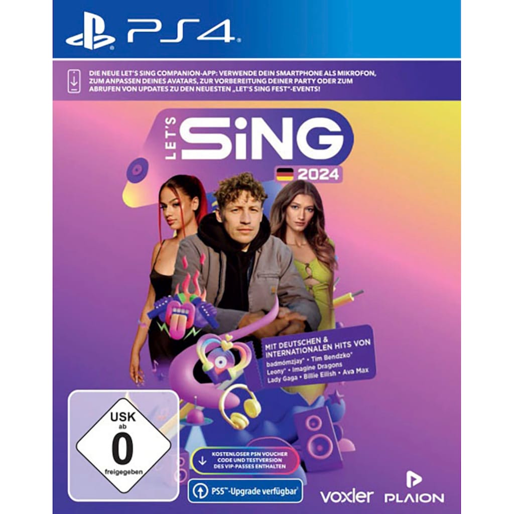 Ravenscourt Spielesoftware »Let's Sing 2024 German Version«, PlayStation 4
