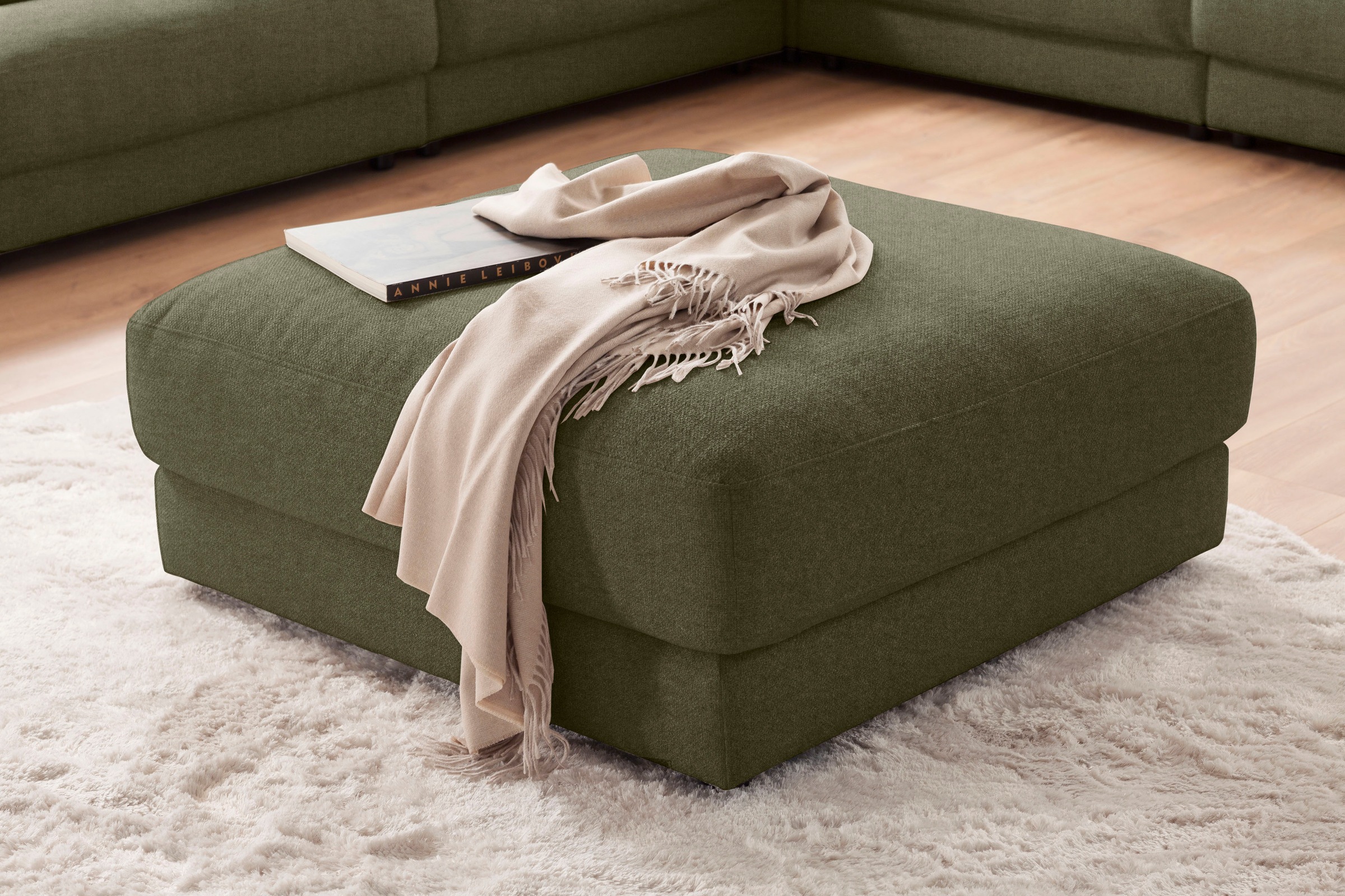 3C Candy Polsterhocker »Enisa II« passend zur Serie "Enisa II", wahlweise mit Flecken-Schutz-Bezug