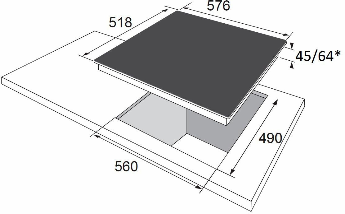 Amica Elektro-Kochfeld »KMC 742 610 C«, mit Ankochautomatik